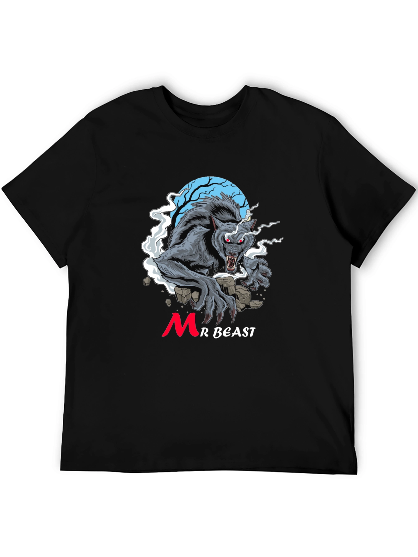 MrBeast Werewolf Black T-Shirt