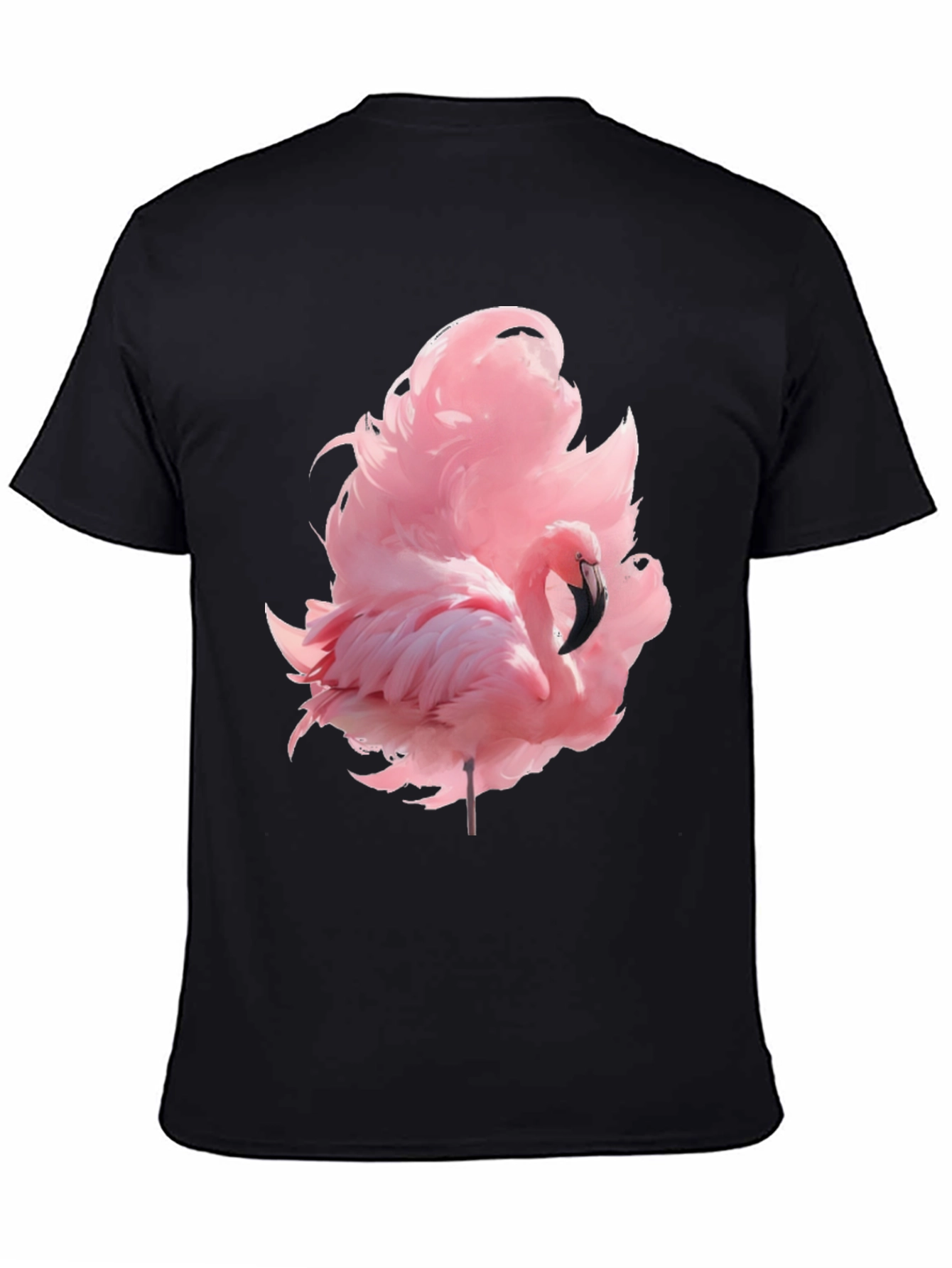 Flamingo Graphic Tee - Black Casual Shirt