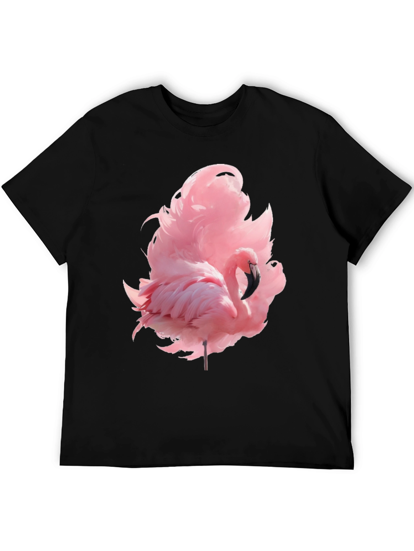 Flamingo Graphic Tee - Black Casual Shirt