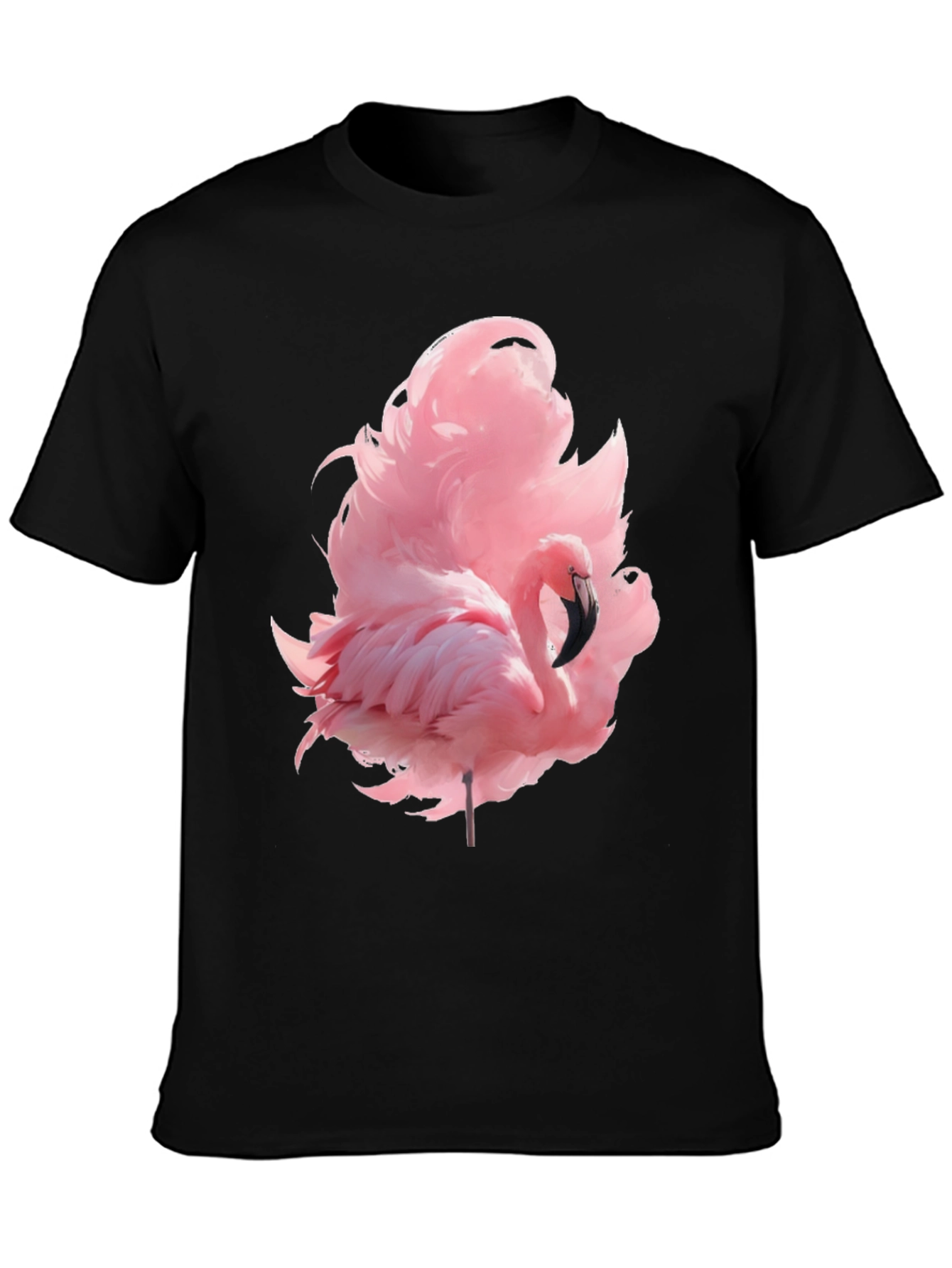 Flamingo Graphic Tee - Black Casual Shirt
