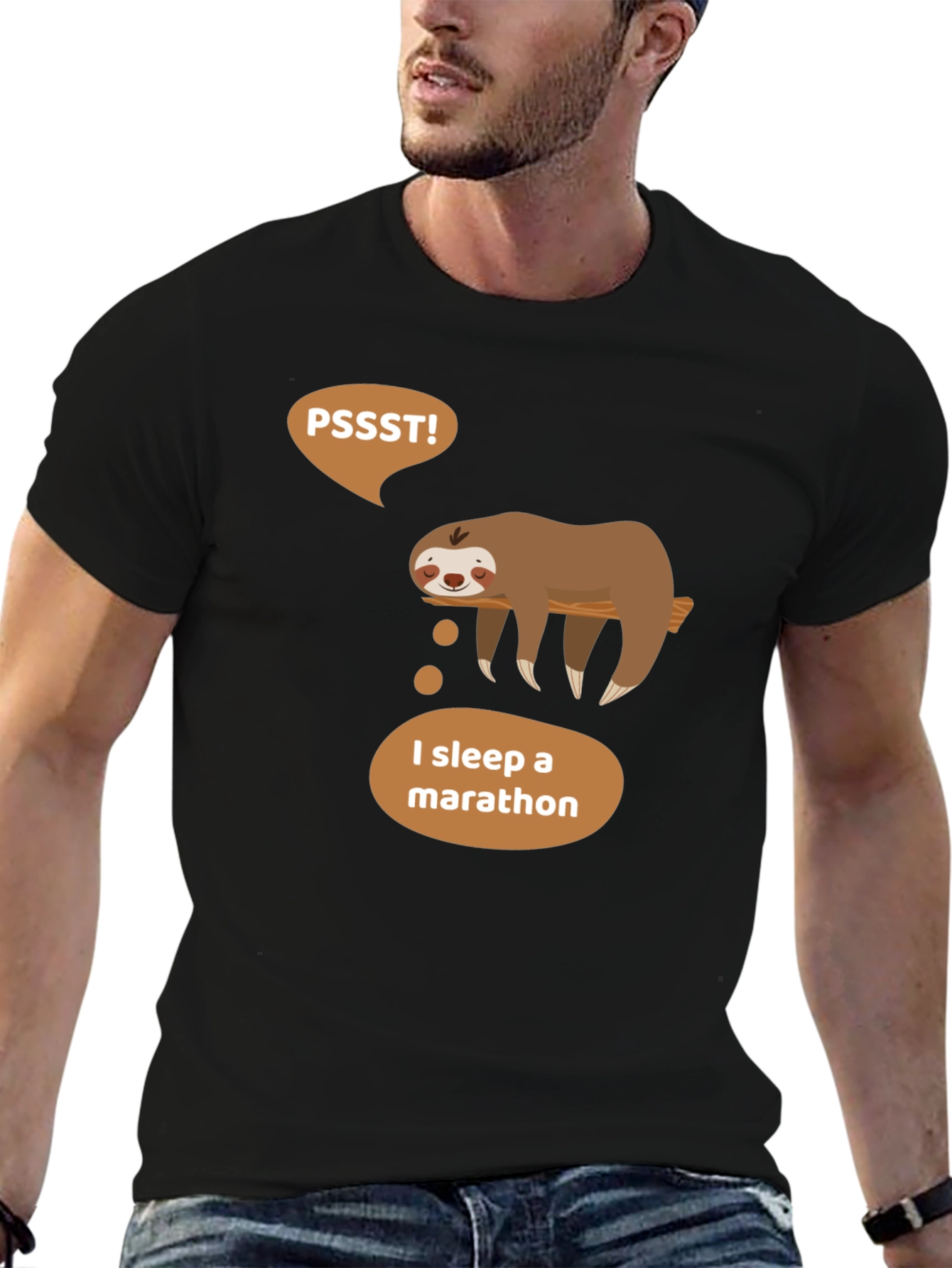 Sloth Marathon Sleeper Graphic T-Shirt - Soft Cotton Tee