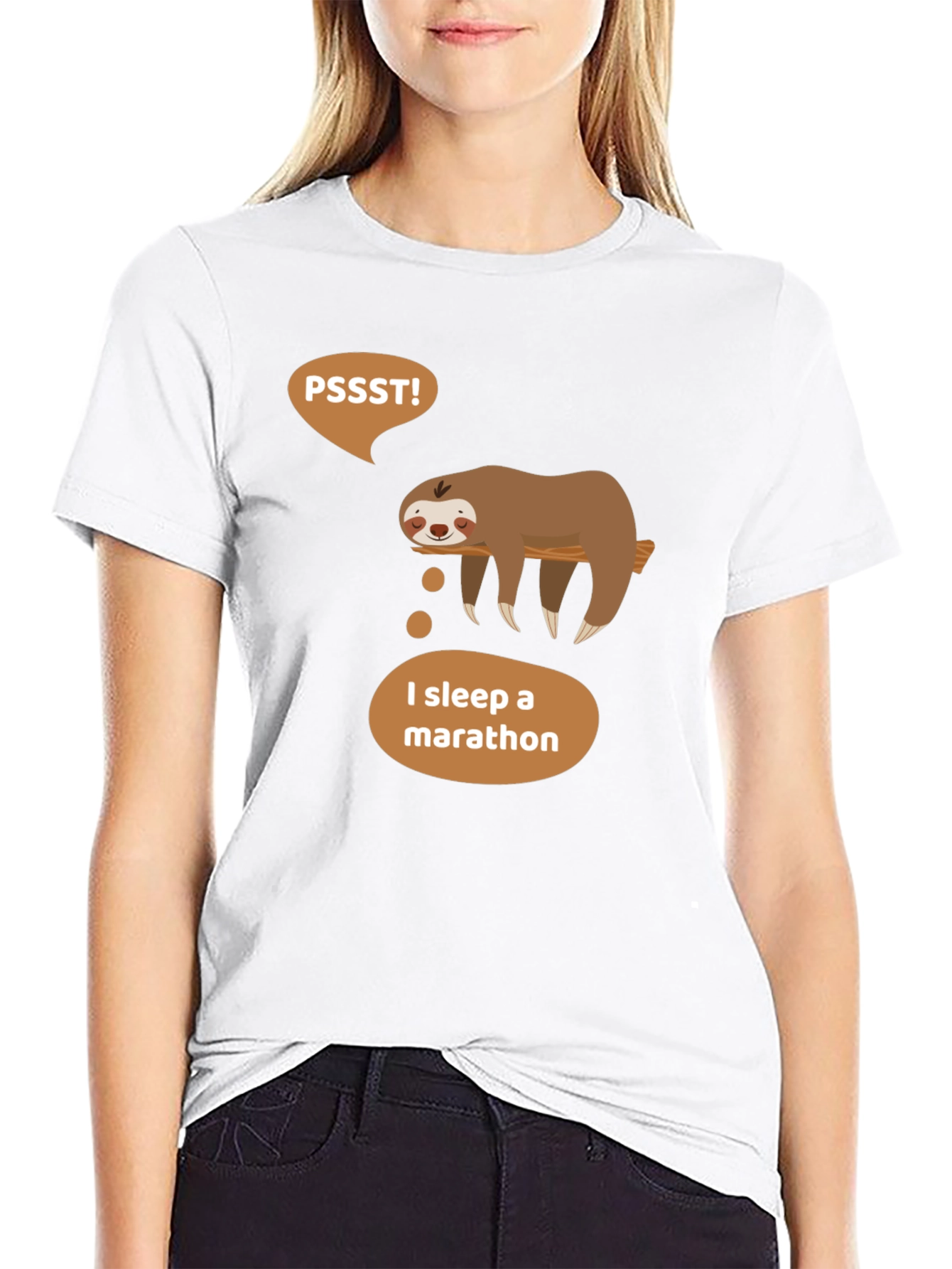 Sloth Marathon Sleeper Graphic T-Shirt - Soft Cotton Tee