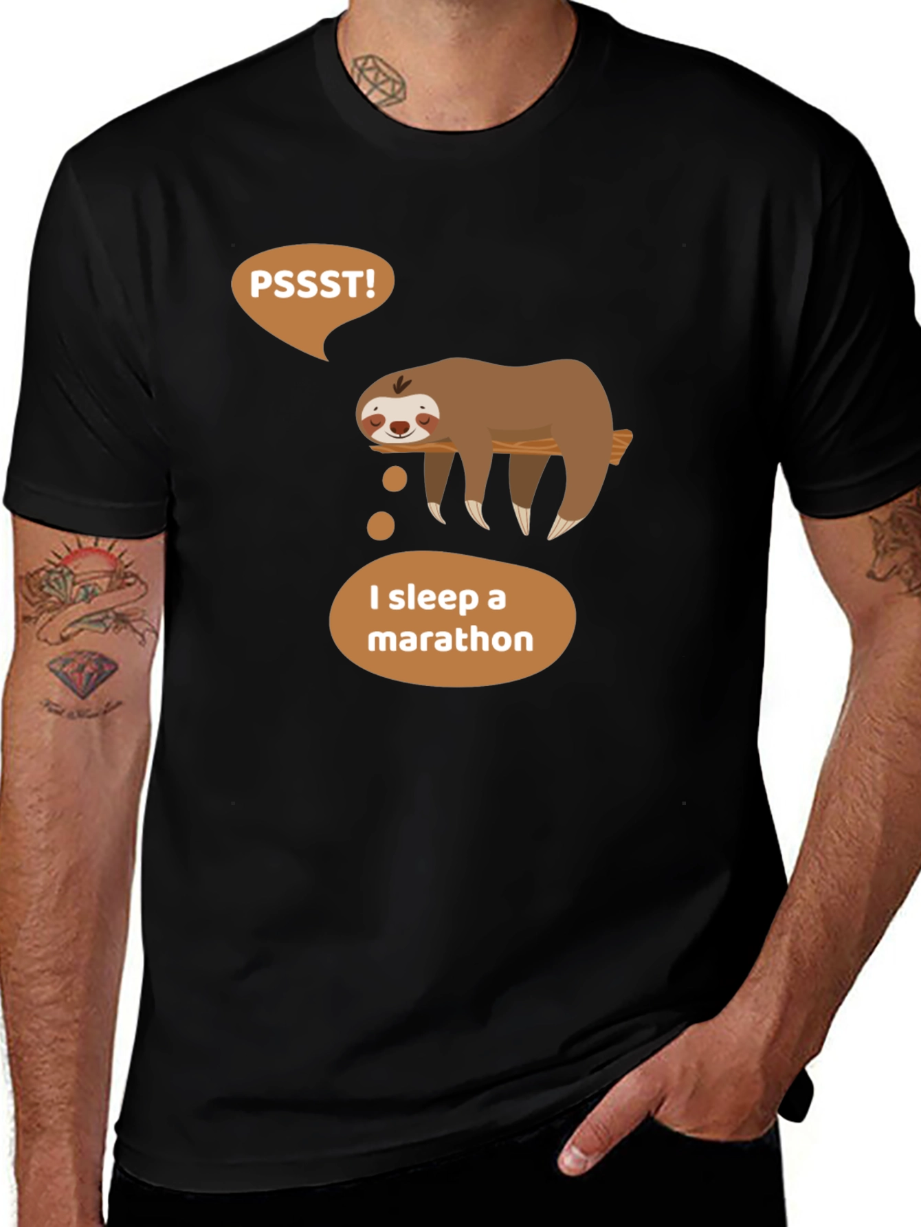 Sloth Marathon Sleeper Graphic T-Shirt - Soft Cotton Tee