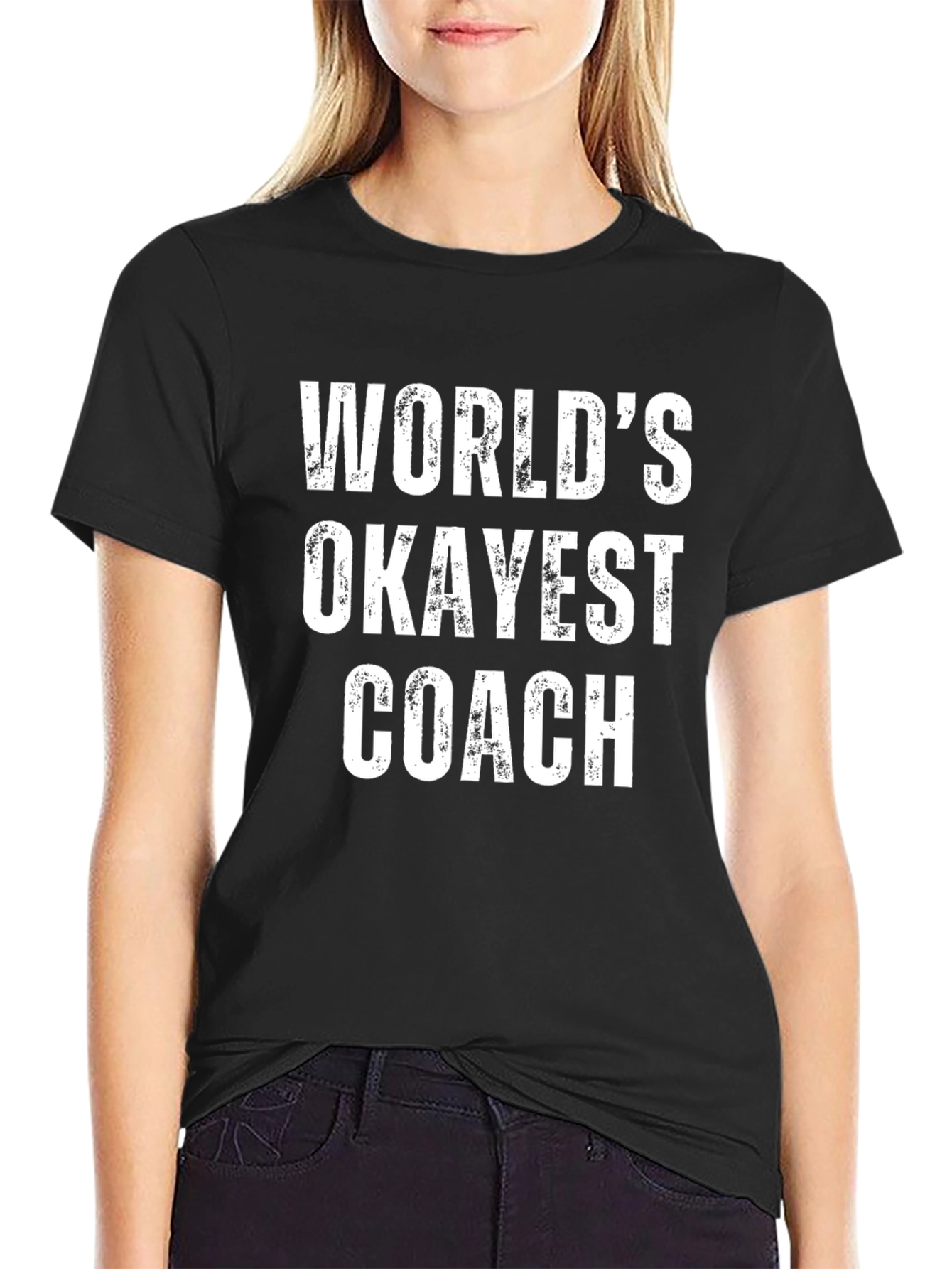 Worlds Okayest Coach T-Shirt - Funny Novelty Tee