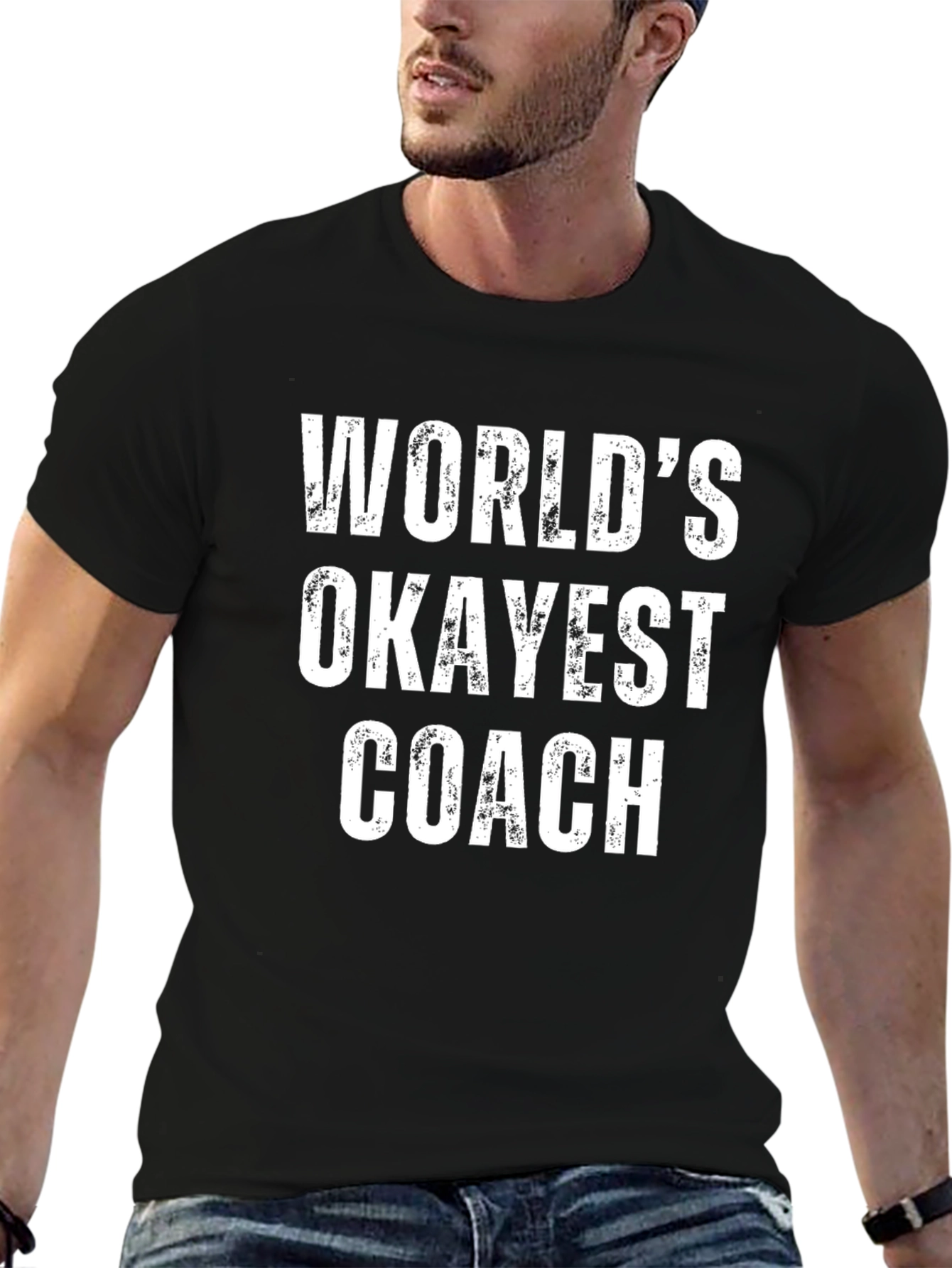 Worlds Okayest Coach T-Shirt - Funny Novelty Tee