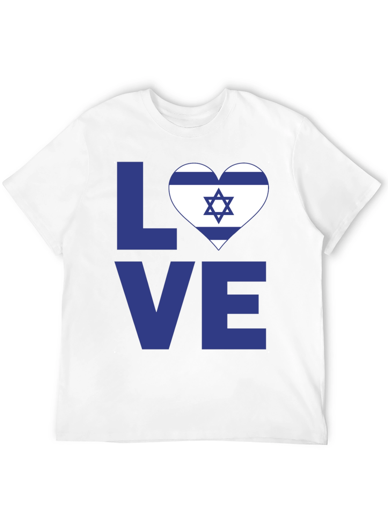 Israel Love Heart Graphic T-Shirt - Black Cotton Tee