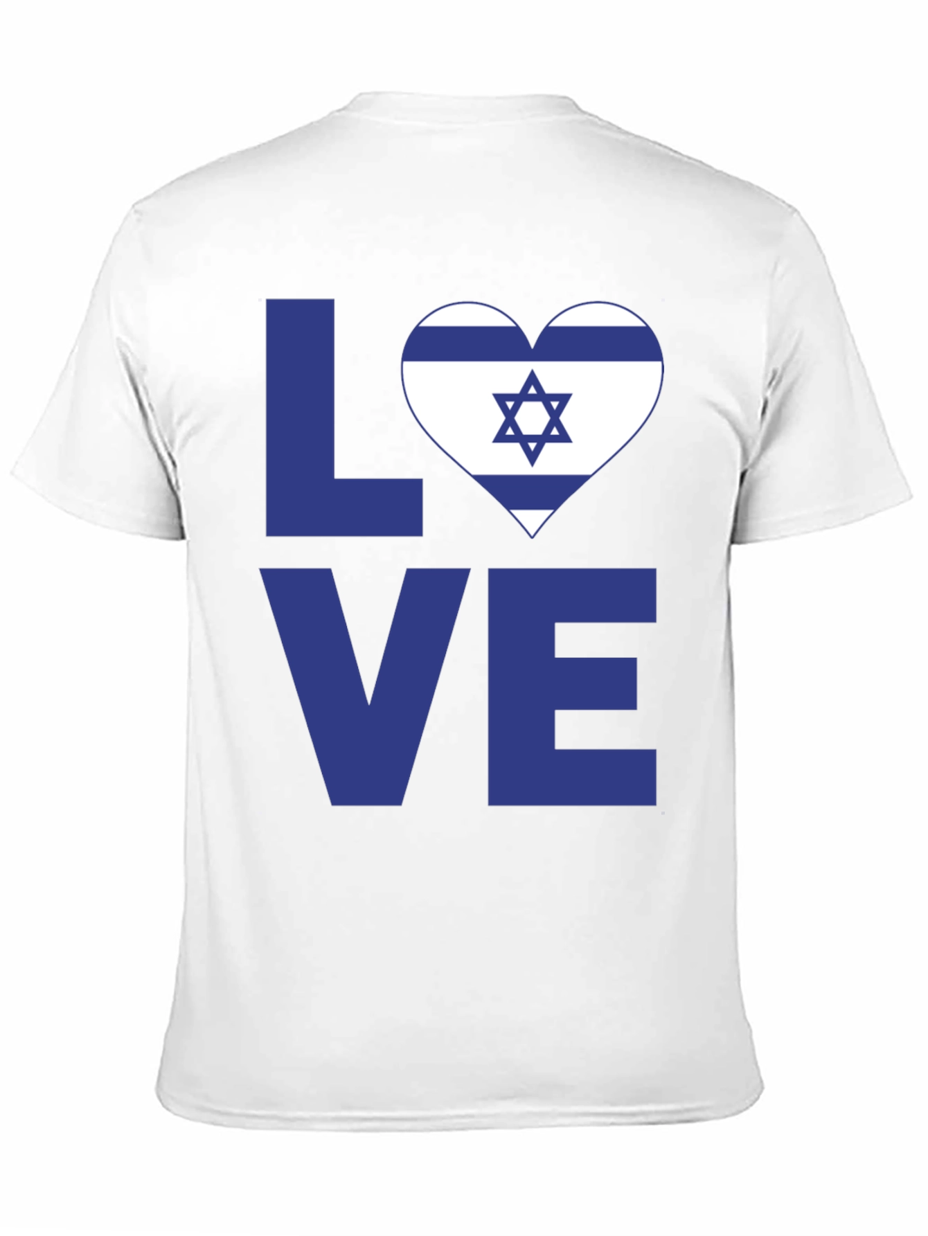 Israel Love Heart Graphic T-Shirt - Black Cotton Tee