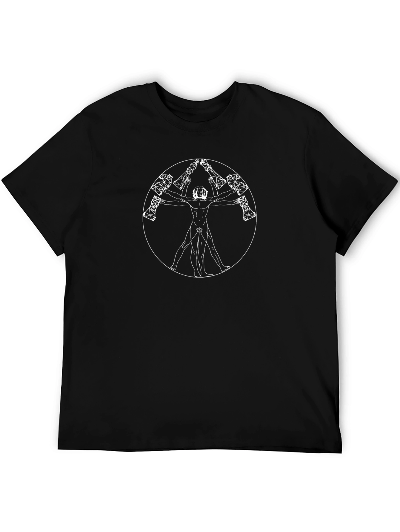 Vitruvian Man T-Shirt - Geeky Graphic Tee
