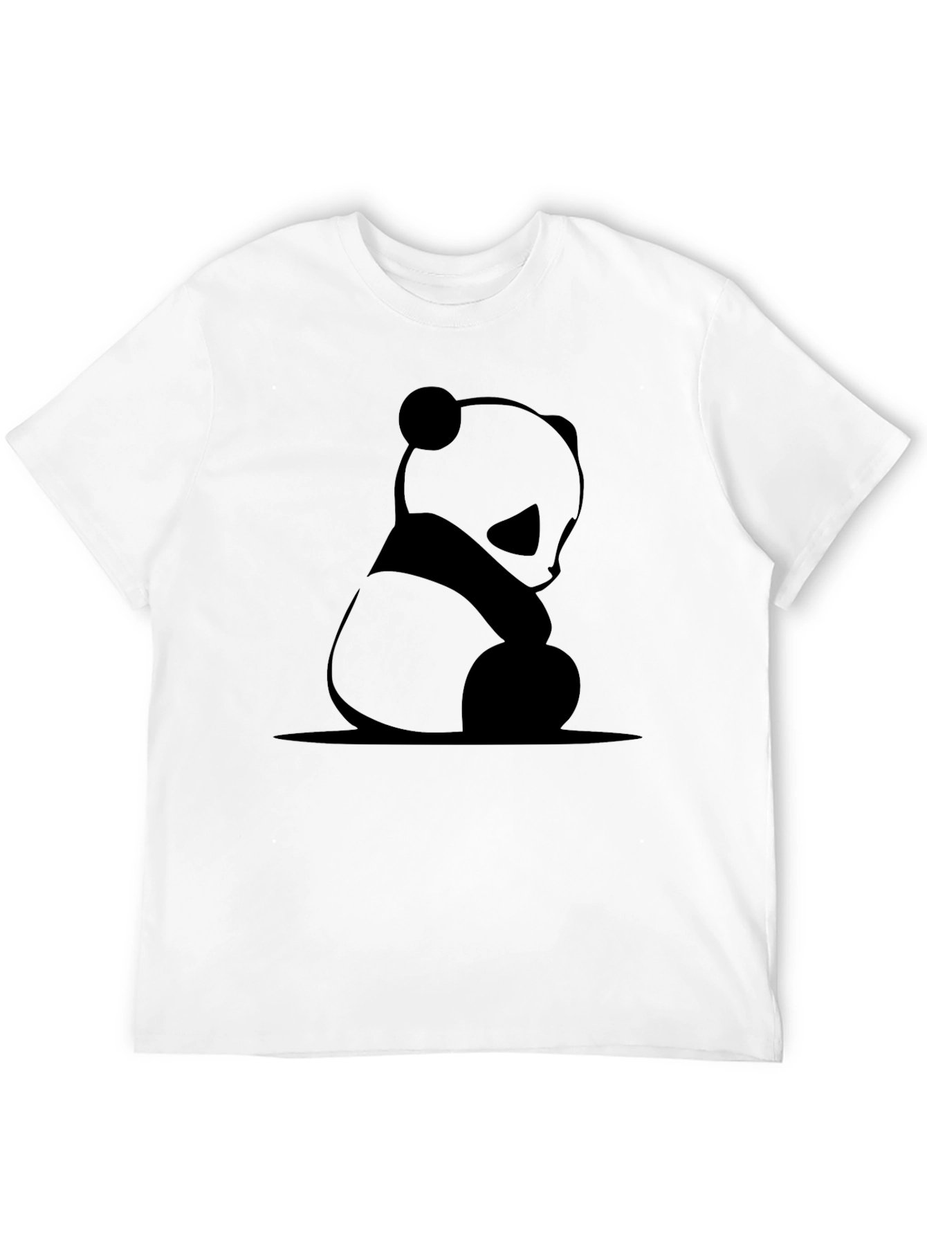 Mens Black Panda Graphic Tee - Casual Style