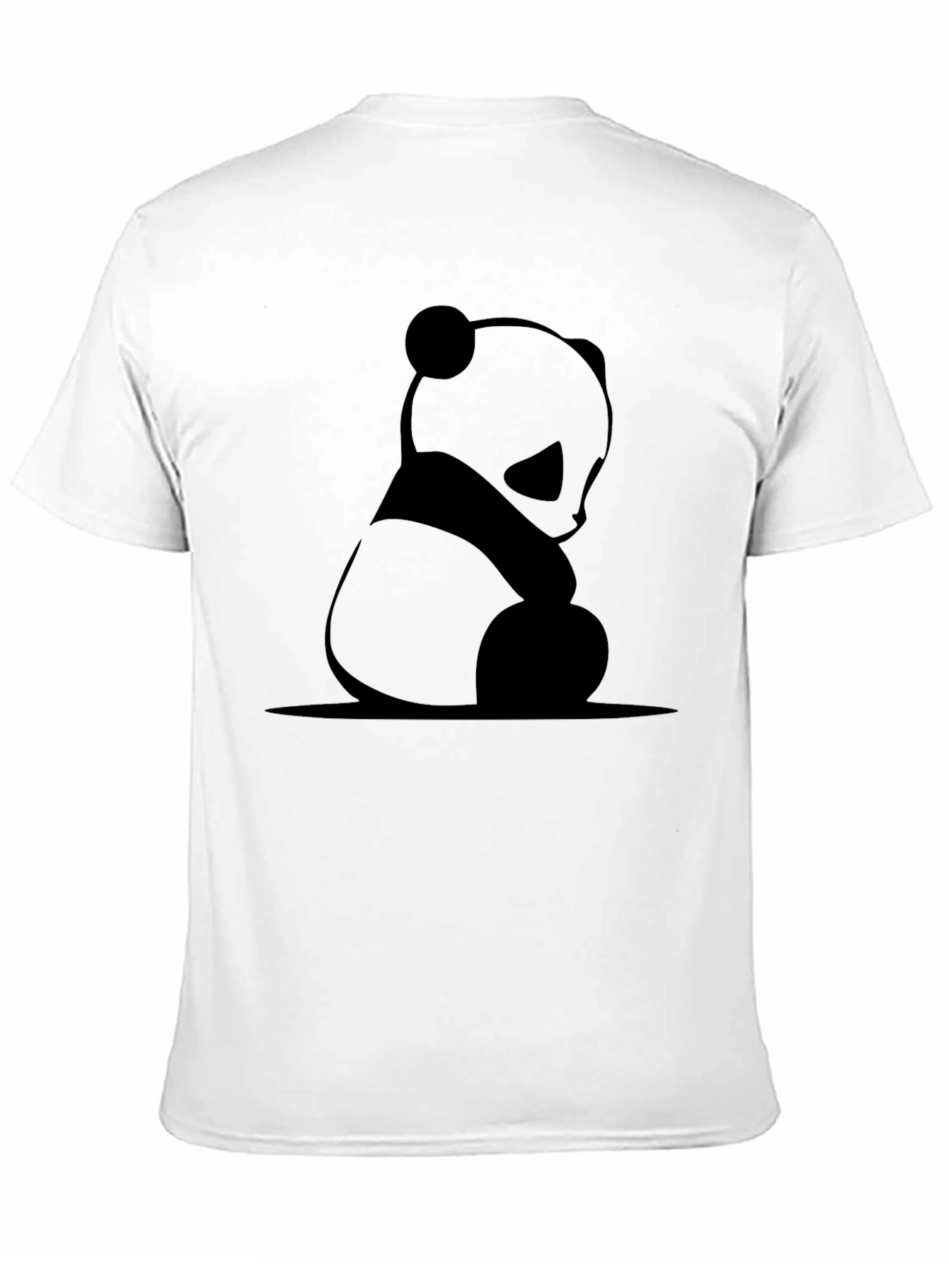 Mens Black Panda Graphic Tee - Casual Style