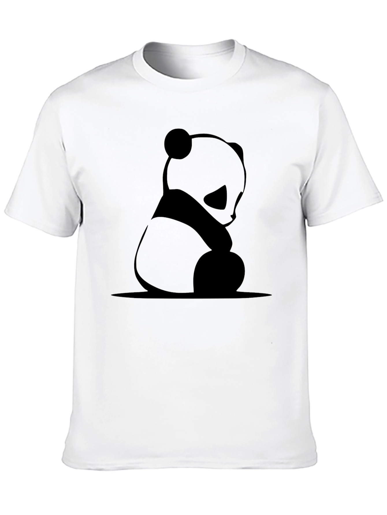 Mens Black Panda Graphic Tee - Casual Style