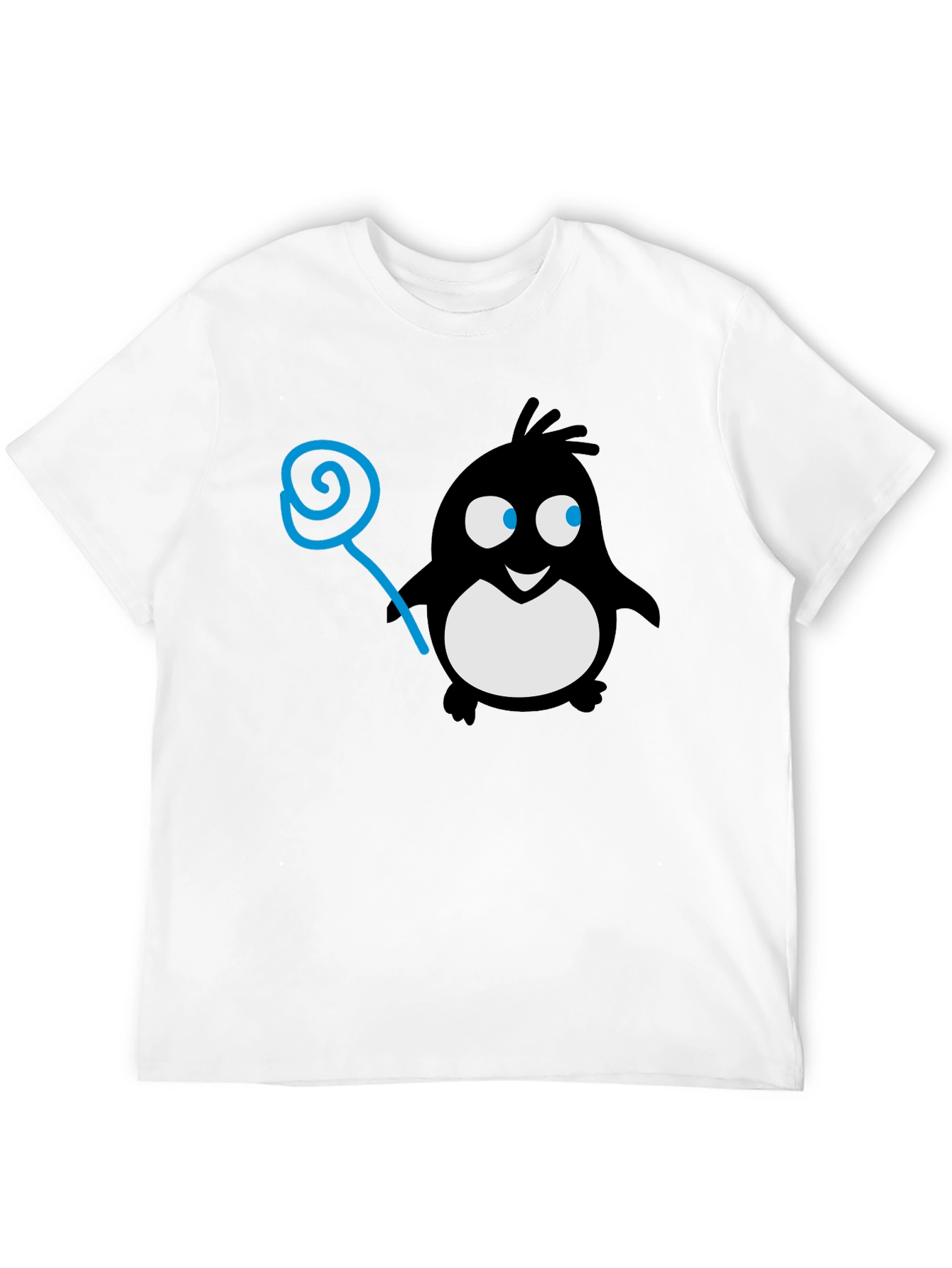 Penguin Lollipop Graphic Tee - Black Cotton T-Shirt