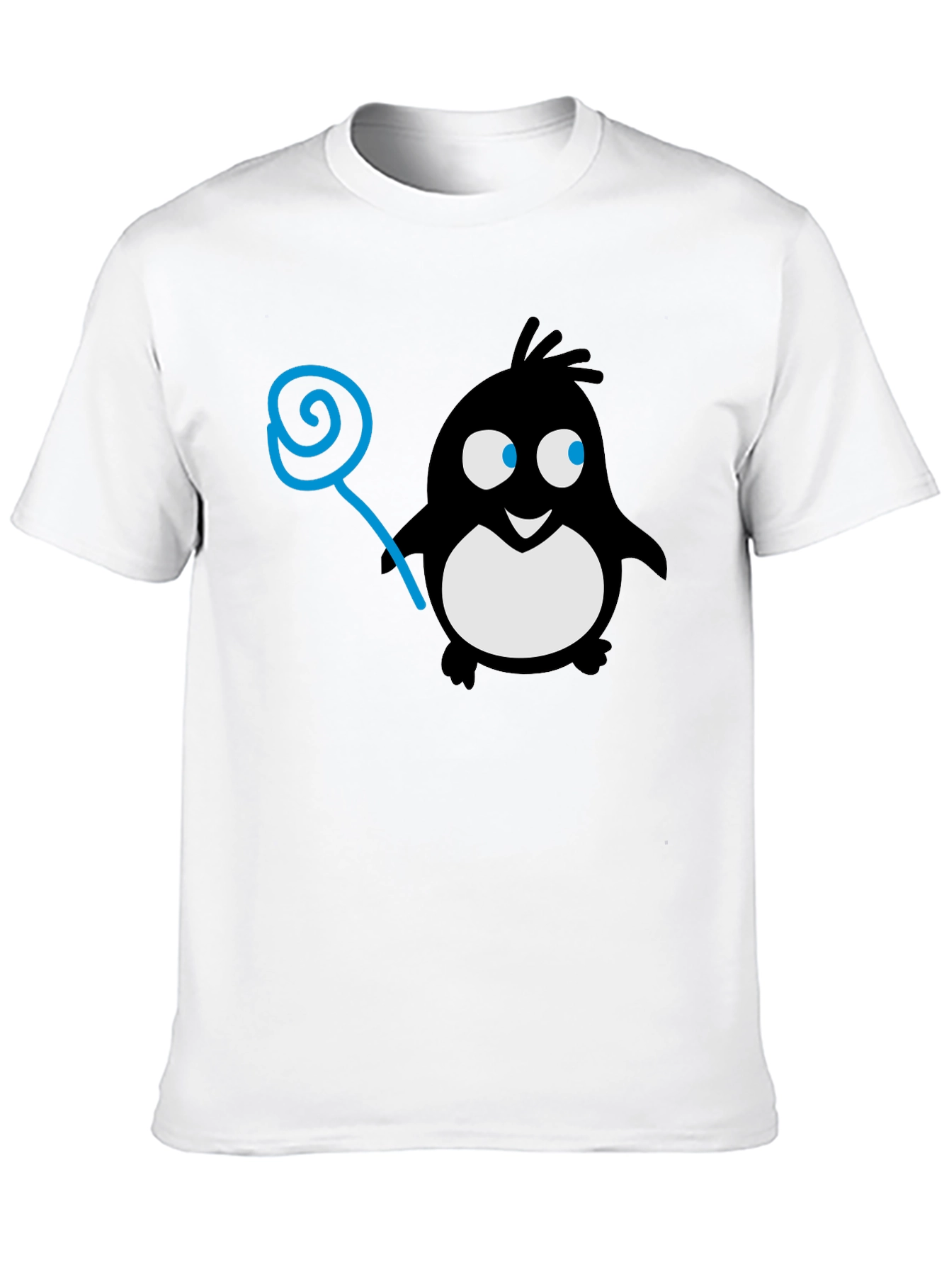 Penguin Lollipop Graphic Tee - Black Cotton T-Shirt