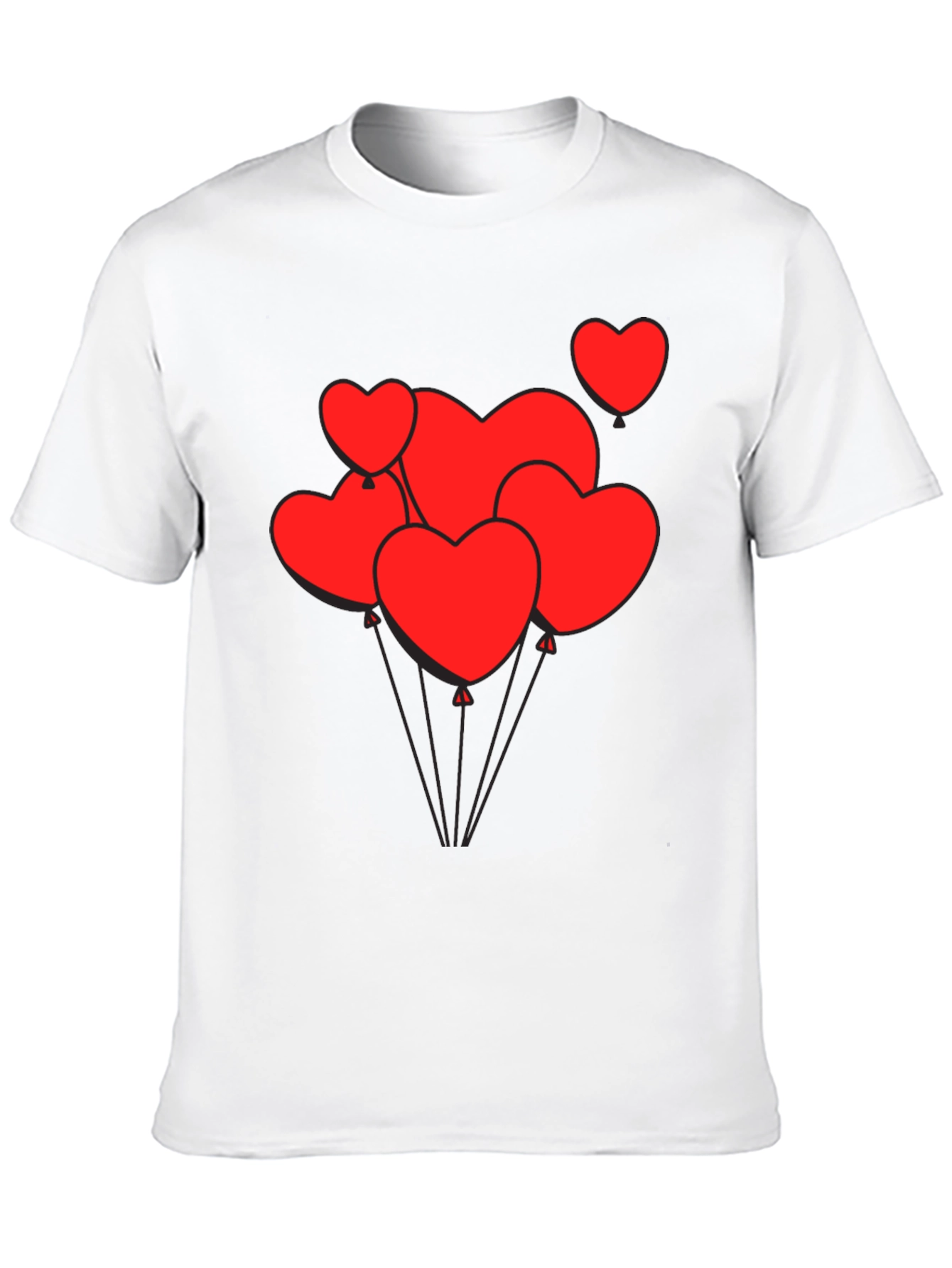 Heart Balloon Graphic Tee - Black