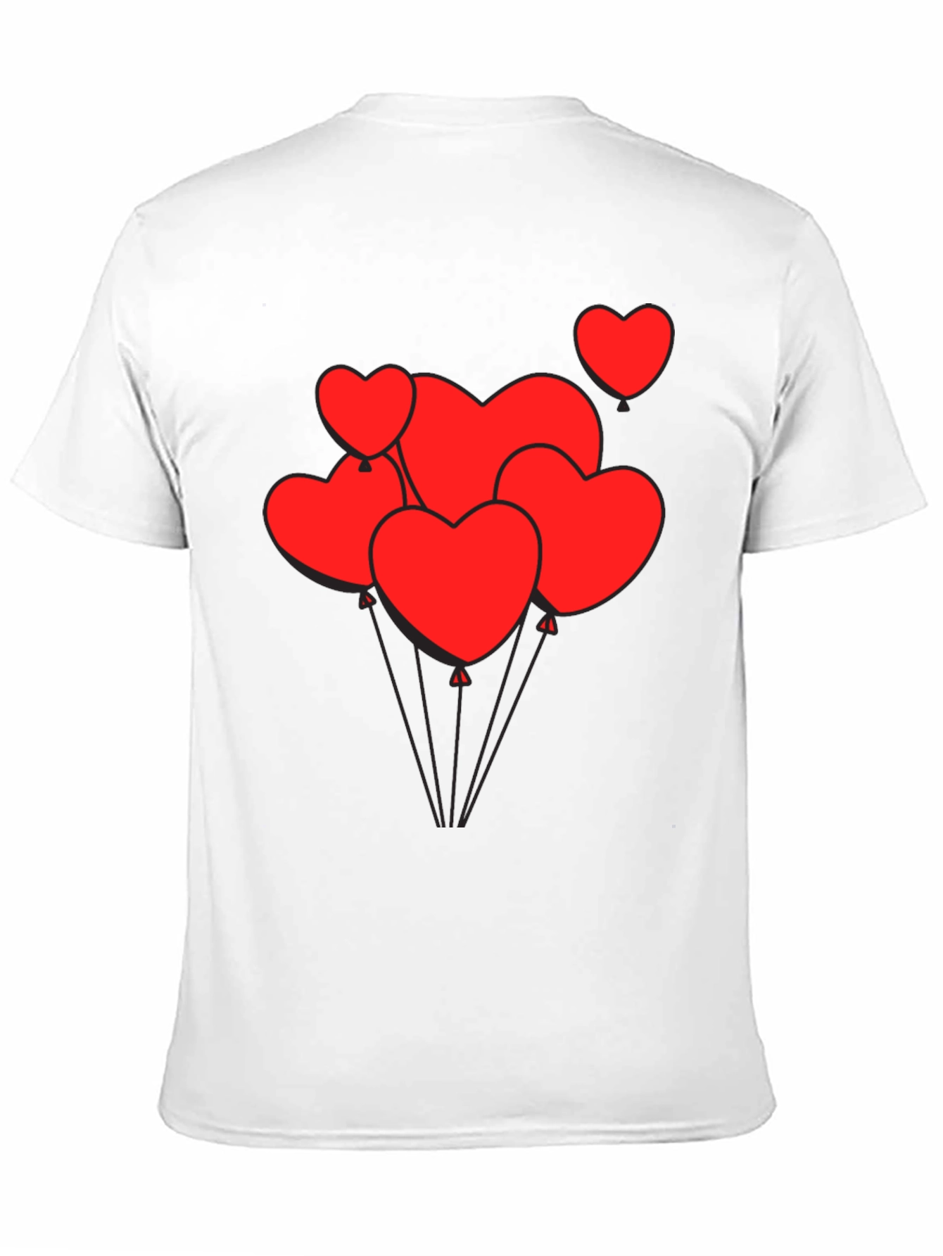 Heart Balloon Graphic Tee - Black