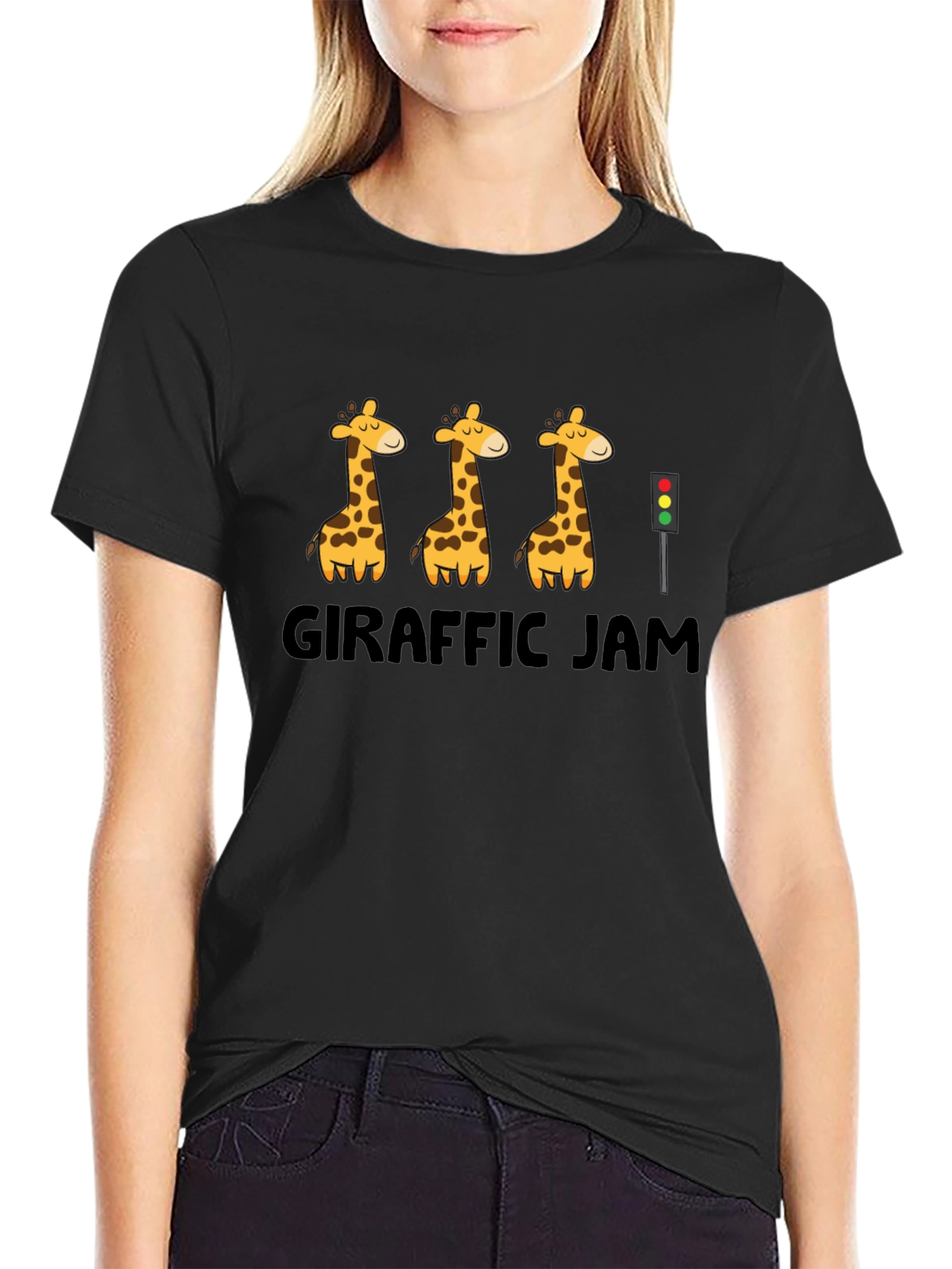 Giraff Traffic Jam Black T-Shirt