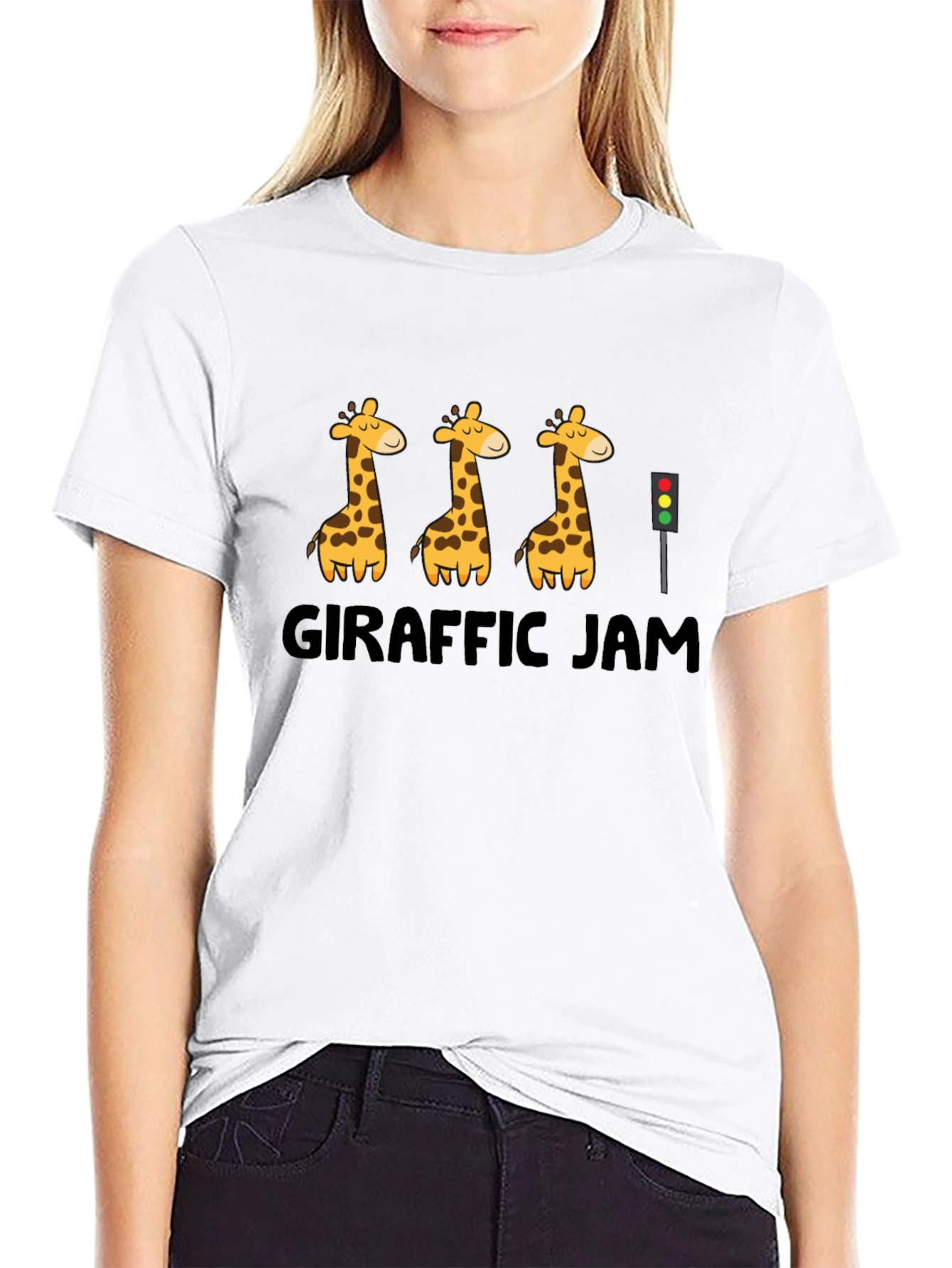 Giraff Traffic Jam Black T-Shirt