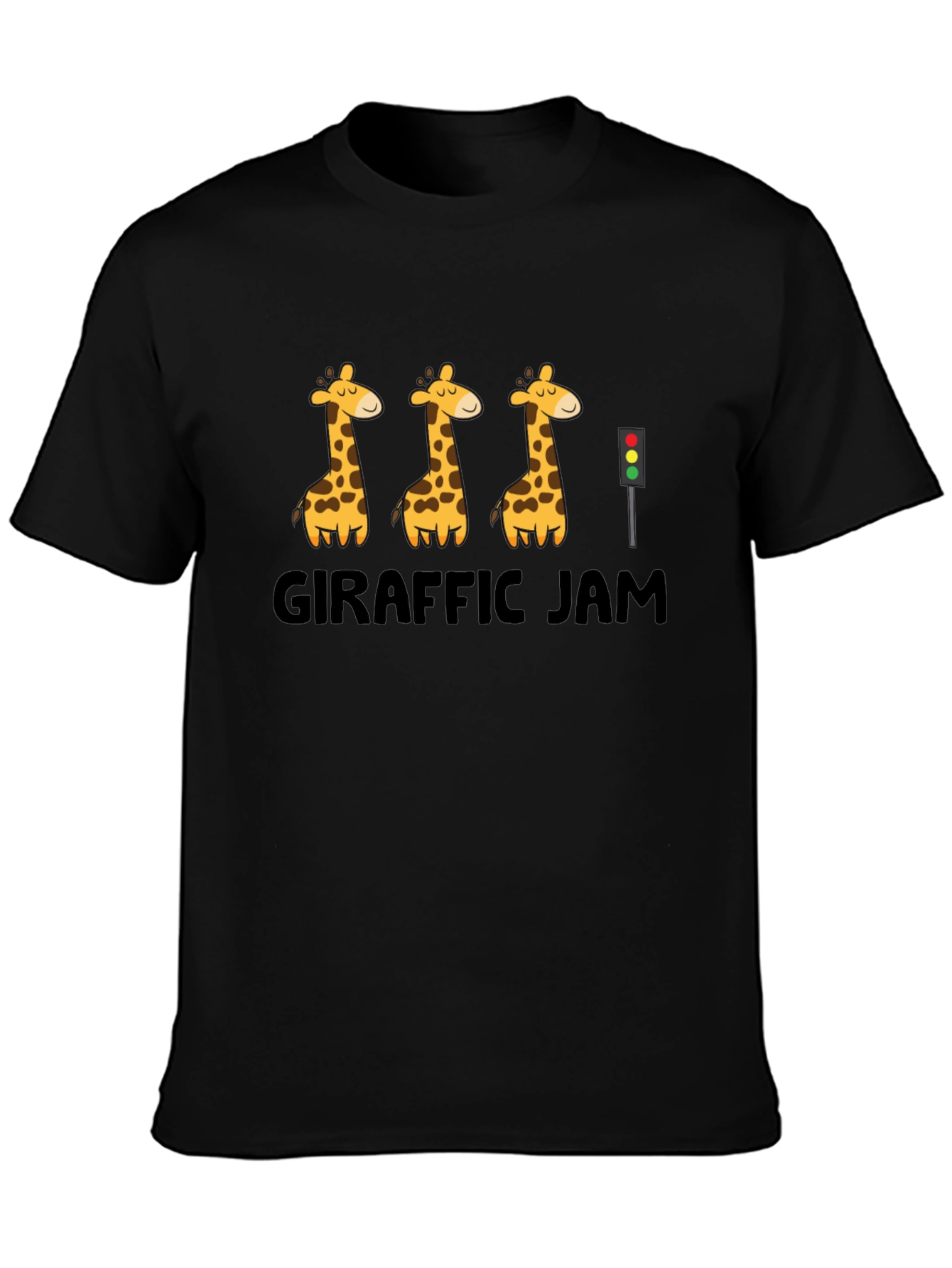 Giraff Traffic Jam Black T-Shirt