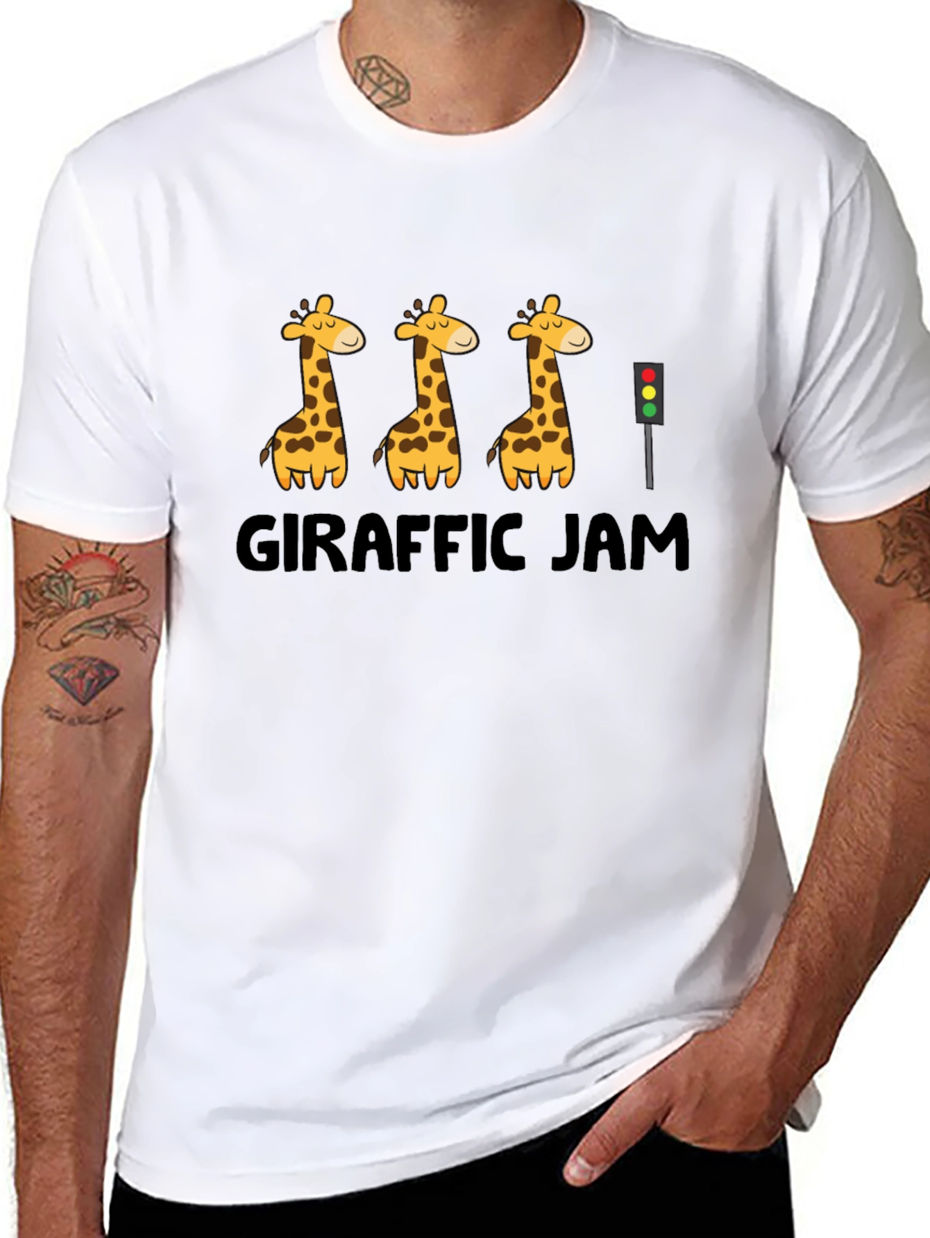 Giraff Traffic Jam Black T-Shirt