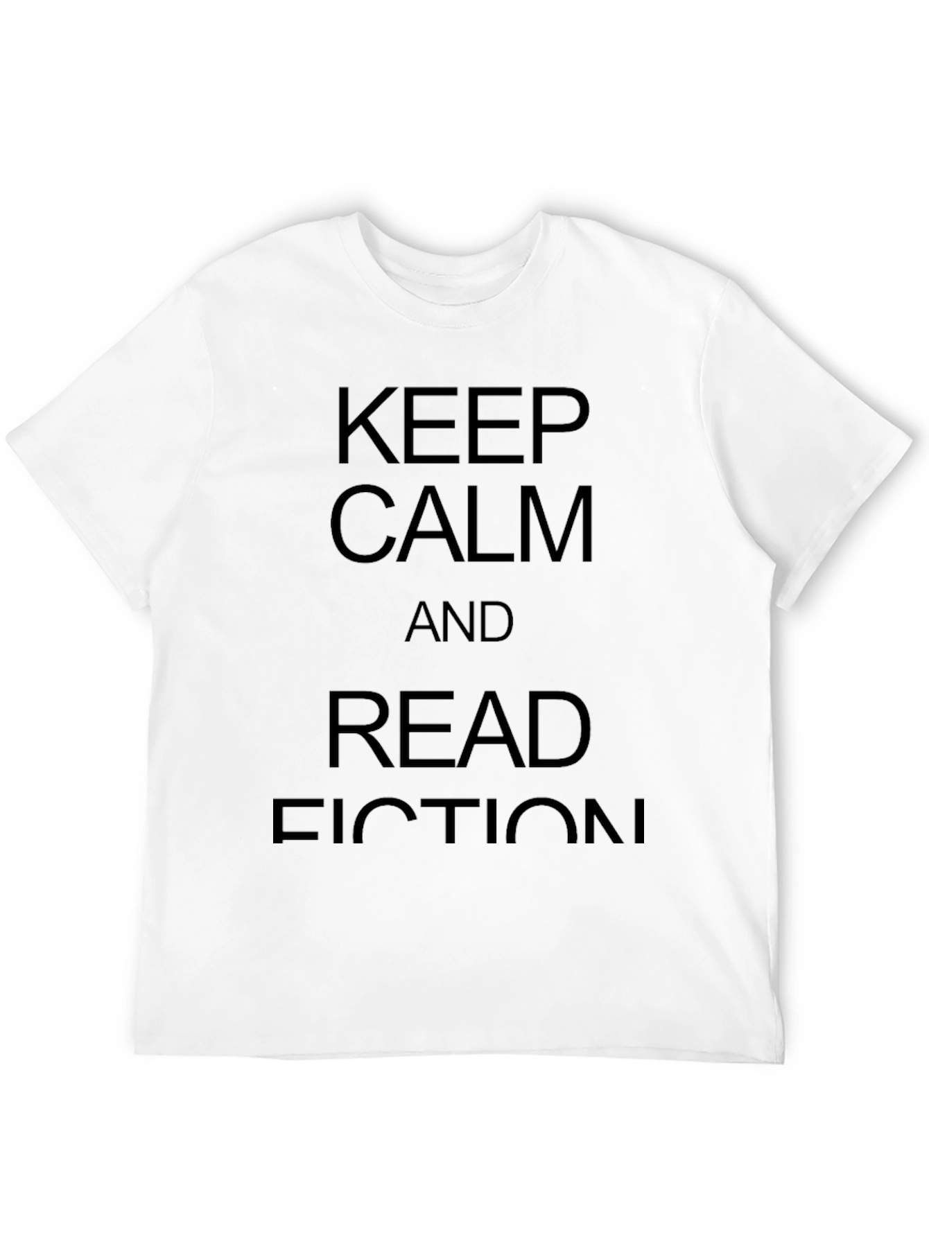 Keep Calm and Read Fiction Black Tee
