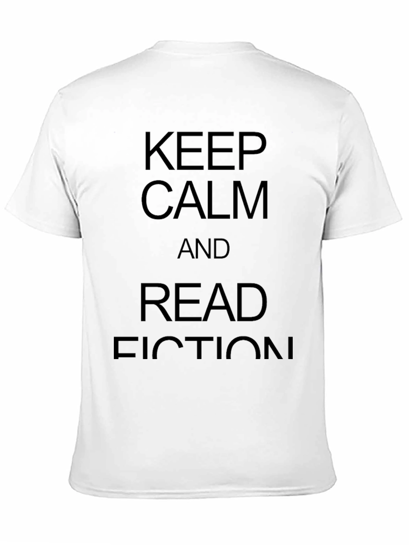 Keep Calm and Read Fiction Black Tee