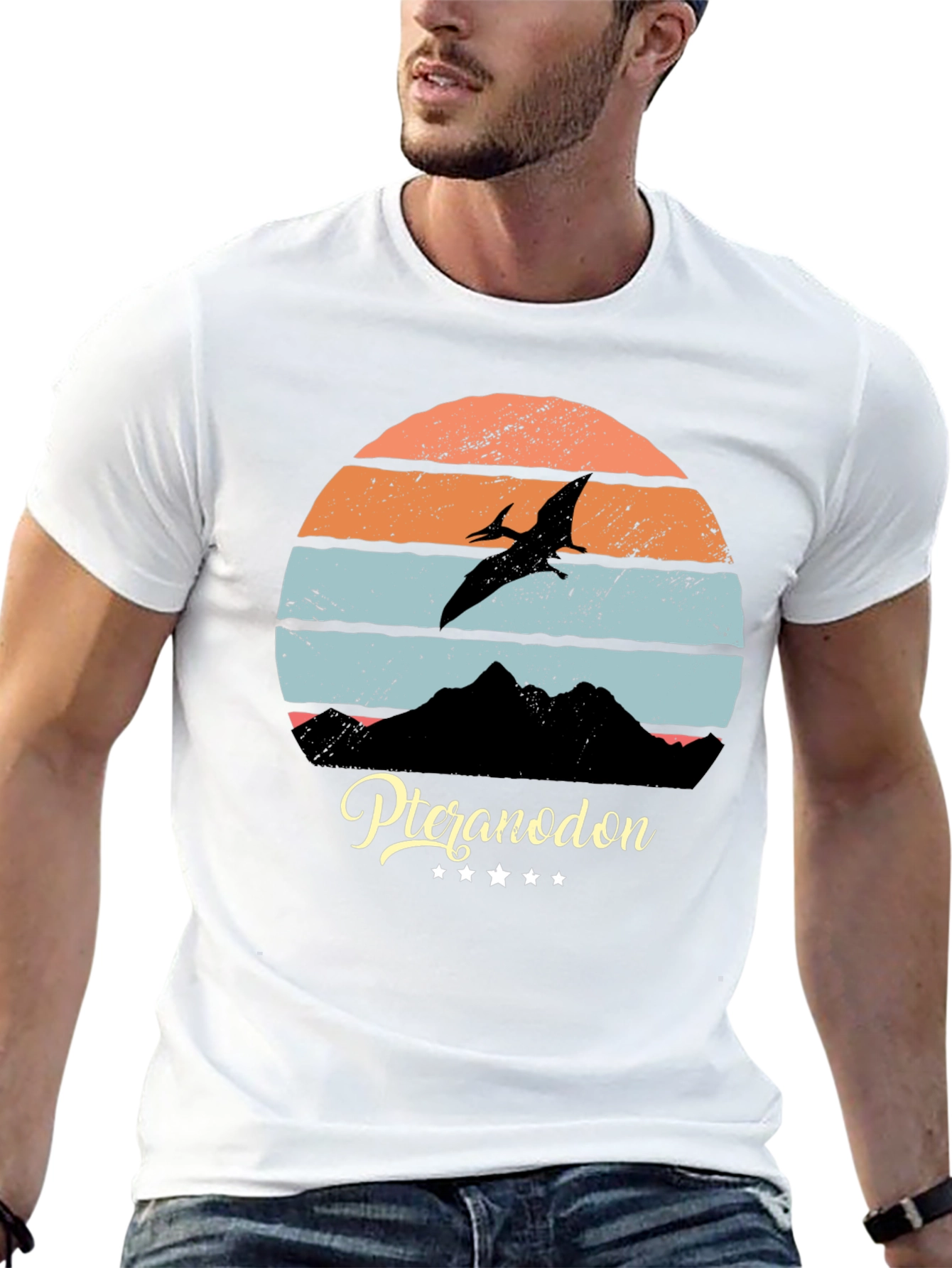 Pteranodon Sunset Graphic T-Shirt