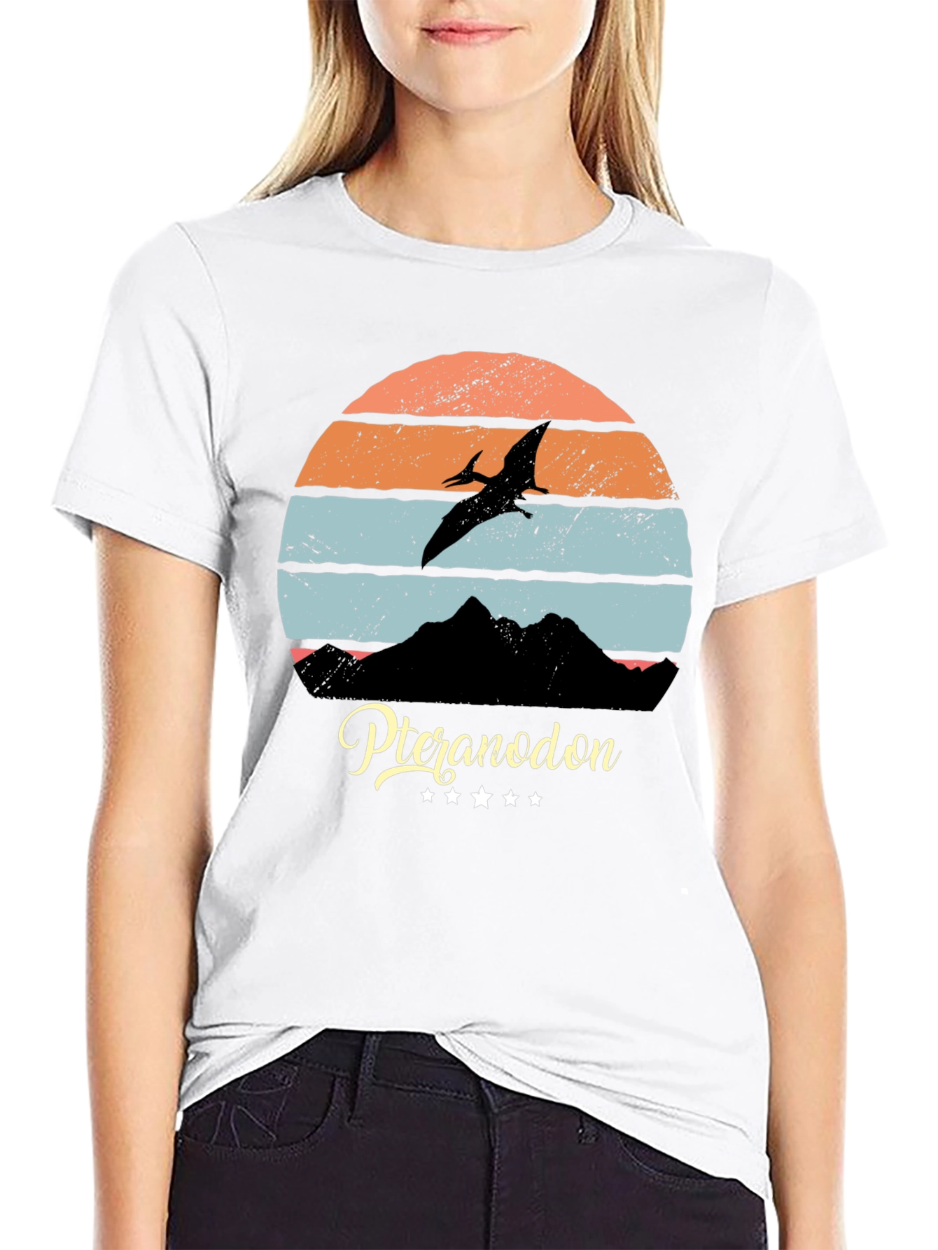 Pteranodon Sunset Graphic T-Shirt