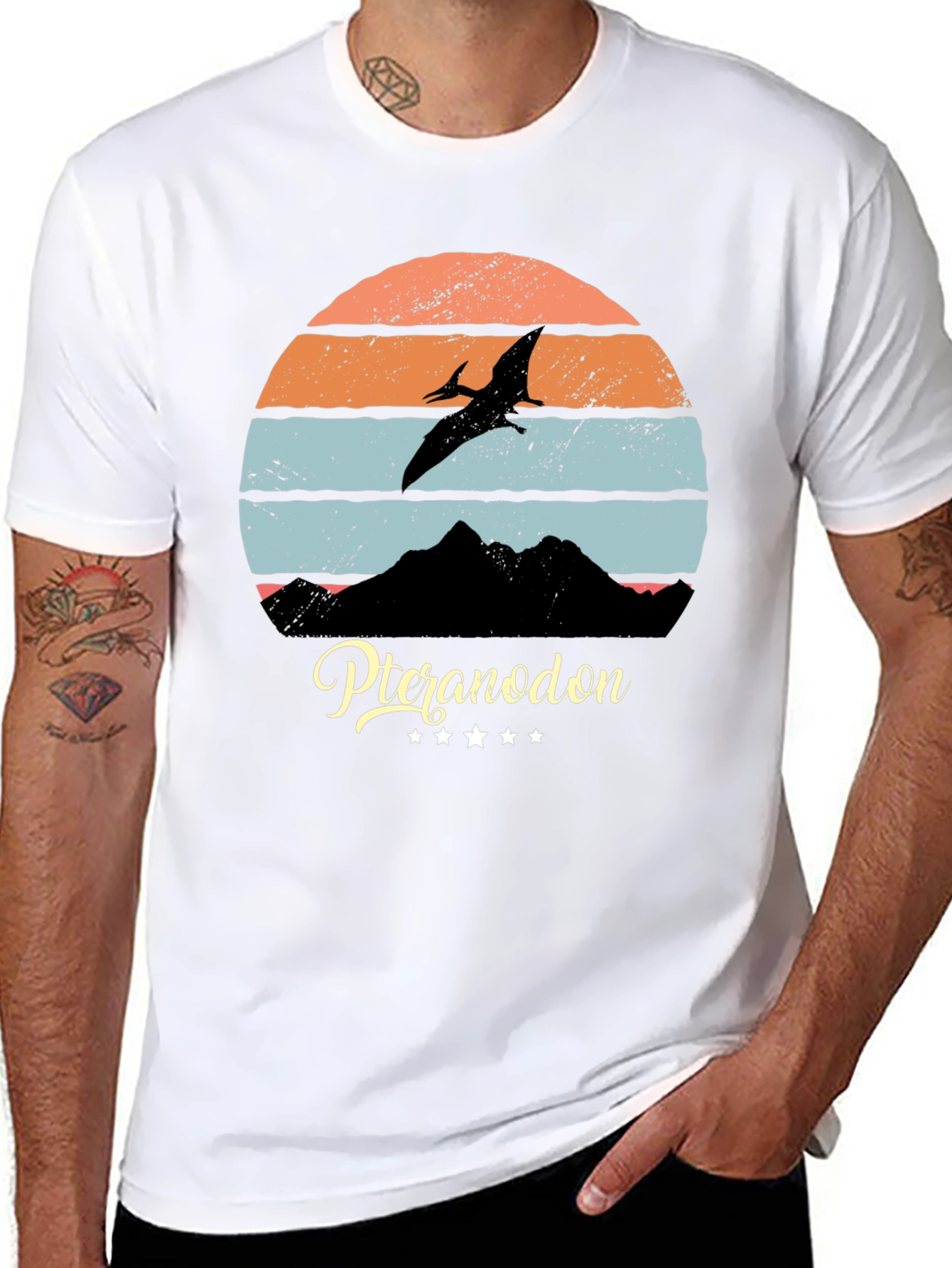 Pteranodon Sunset Graphic T-Shirt