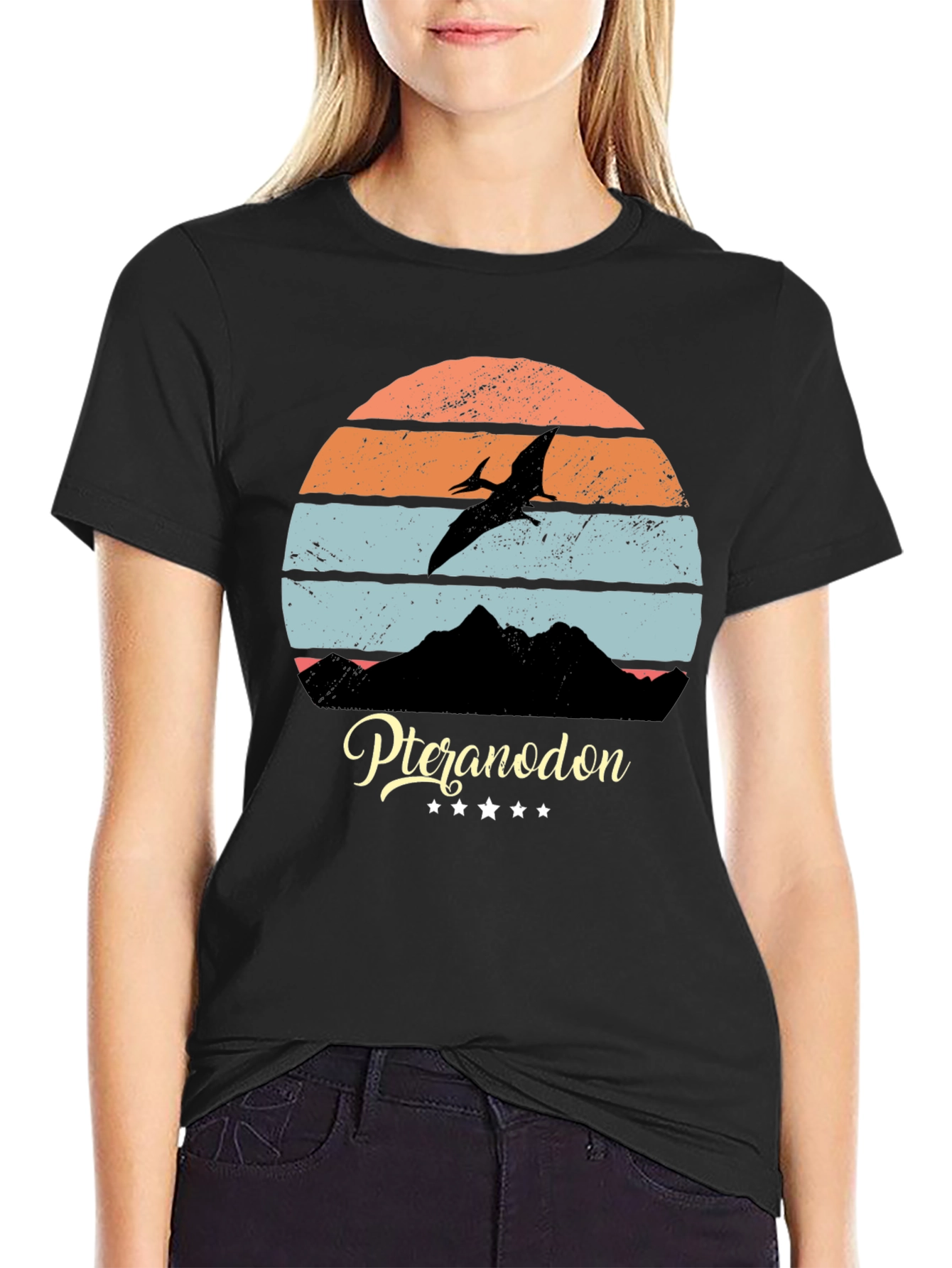 Pteranodon Sunset Graphic T-Shirt