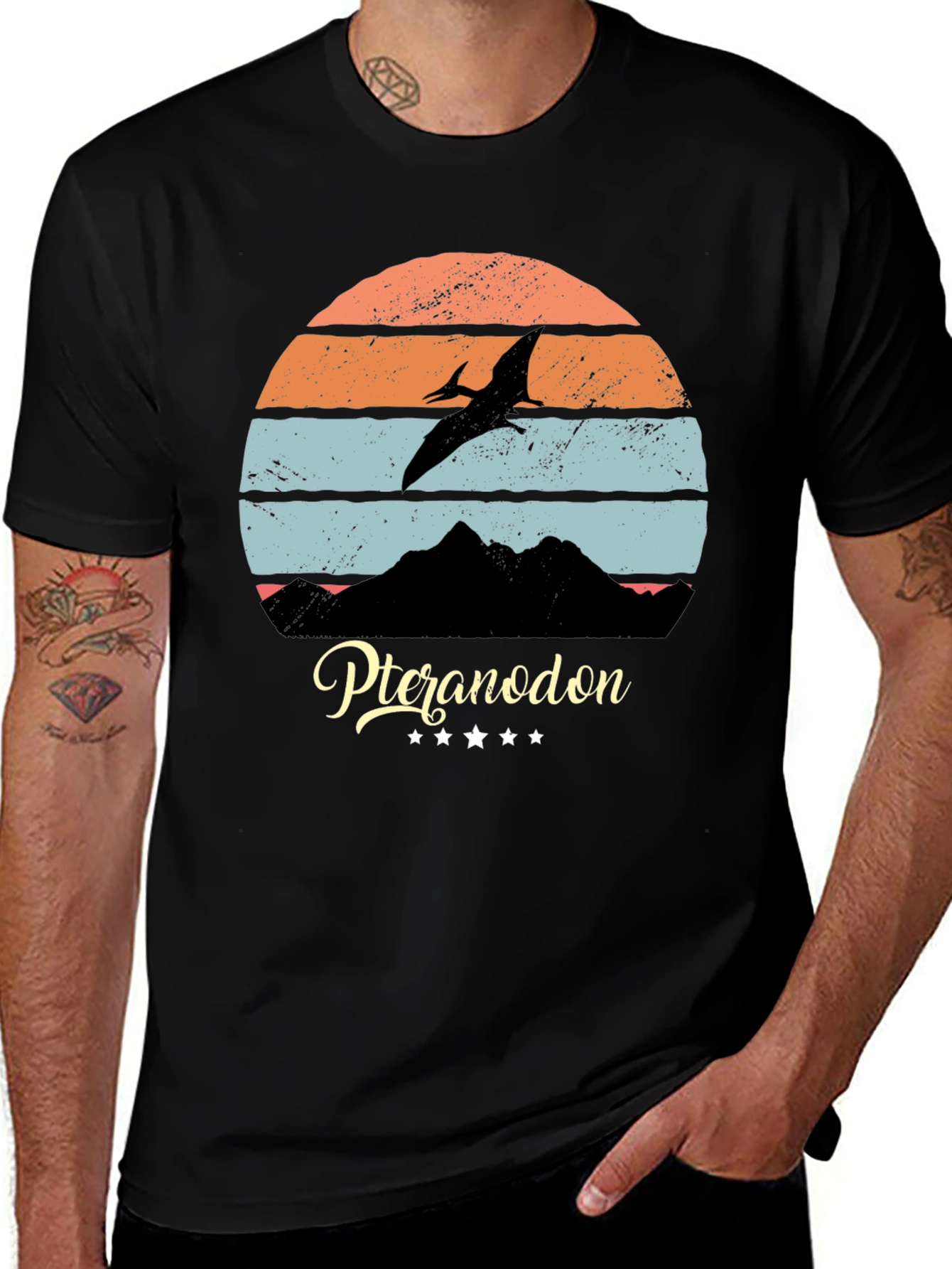 Pteranodon Sunset Graphic T-Shirt