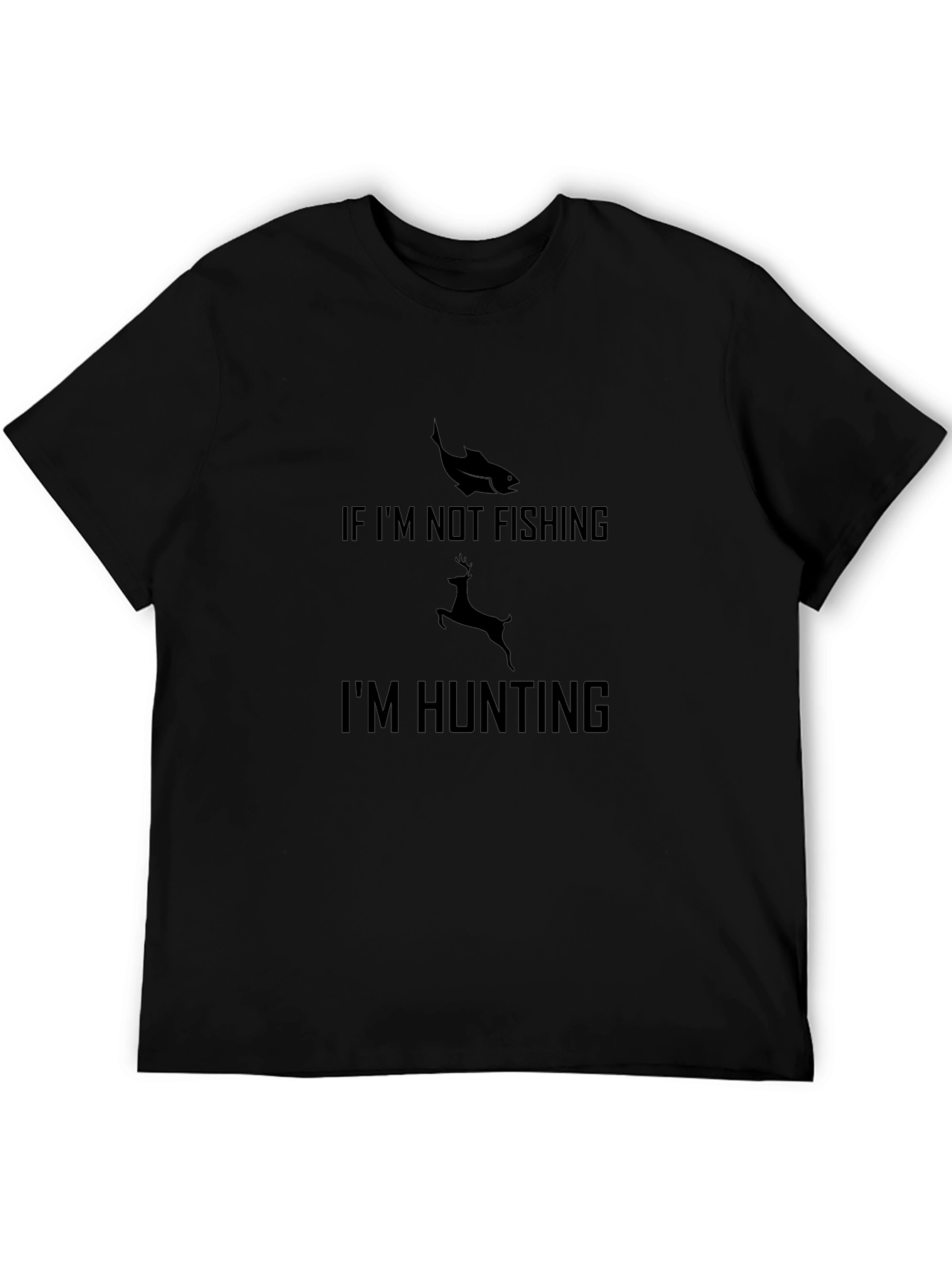 Hunting & Fishing Graphic Tee - Black