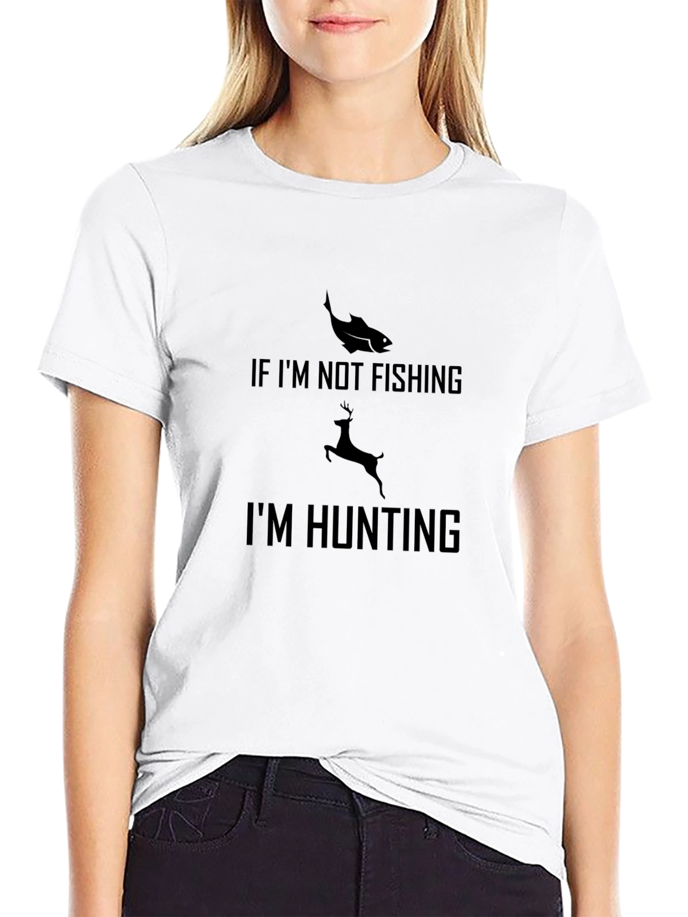 Hunting & Fishing Graphic Tee - Black