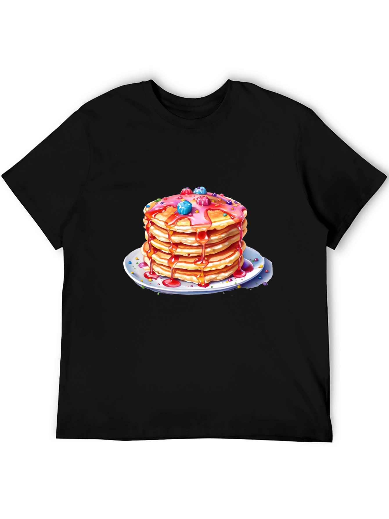 Pancake Stack Graphic Tee - Breakfast Lovers T-Shirt