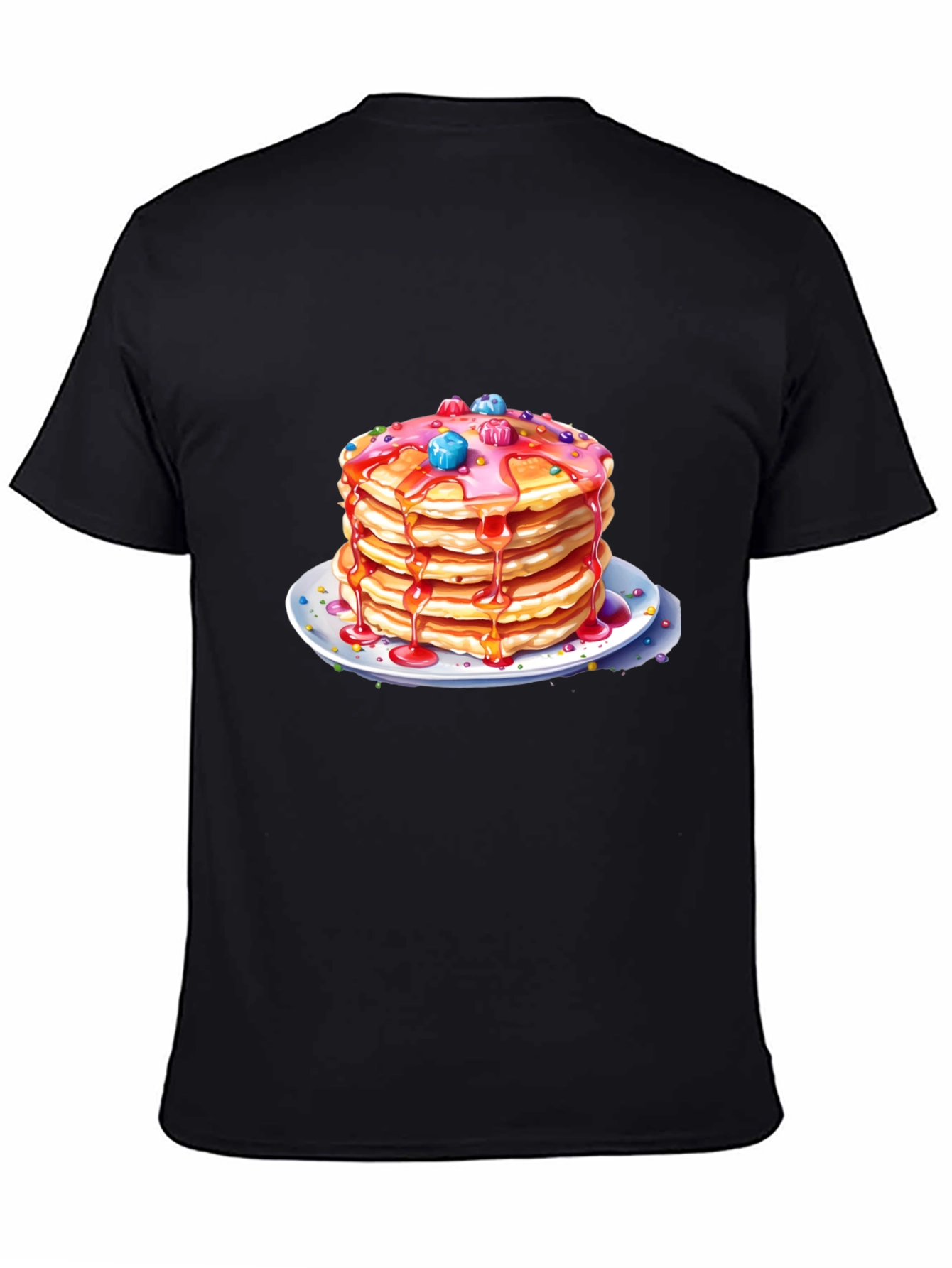 Pancake Stack Graphic Tee - Breakfast Lovers T-Shirt