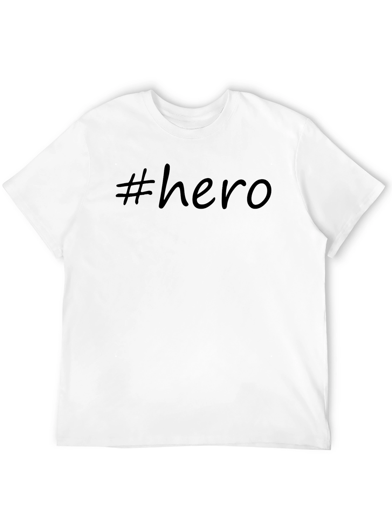 #hero Black Graphic Tee Casual Short Sleeve Shirt