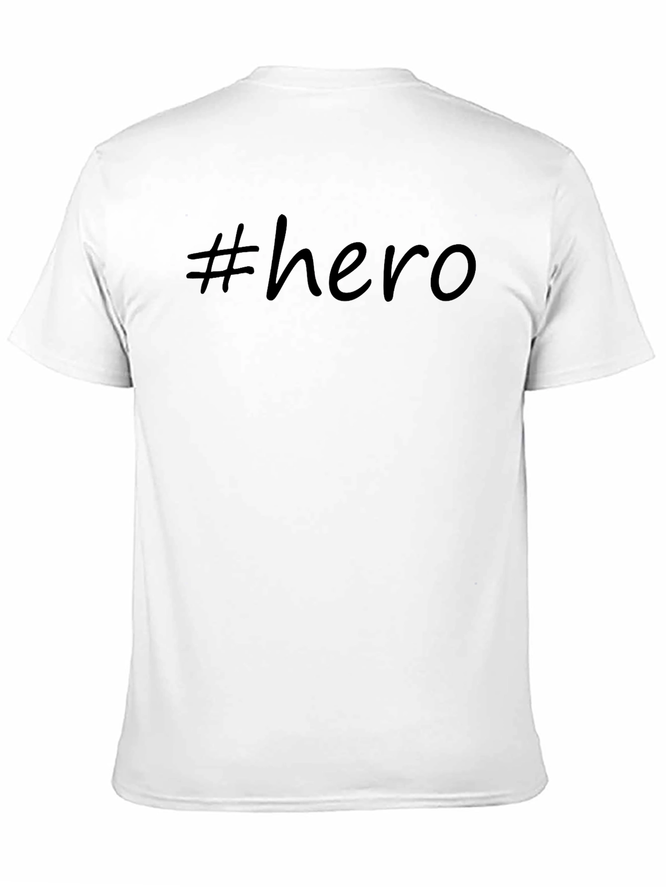 #hero Black Graphic Tee Casual Short Sleeve Shirt