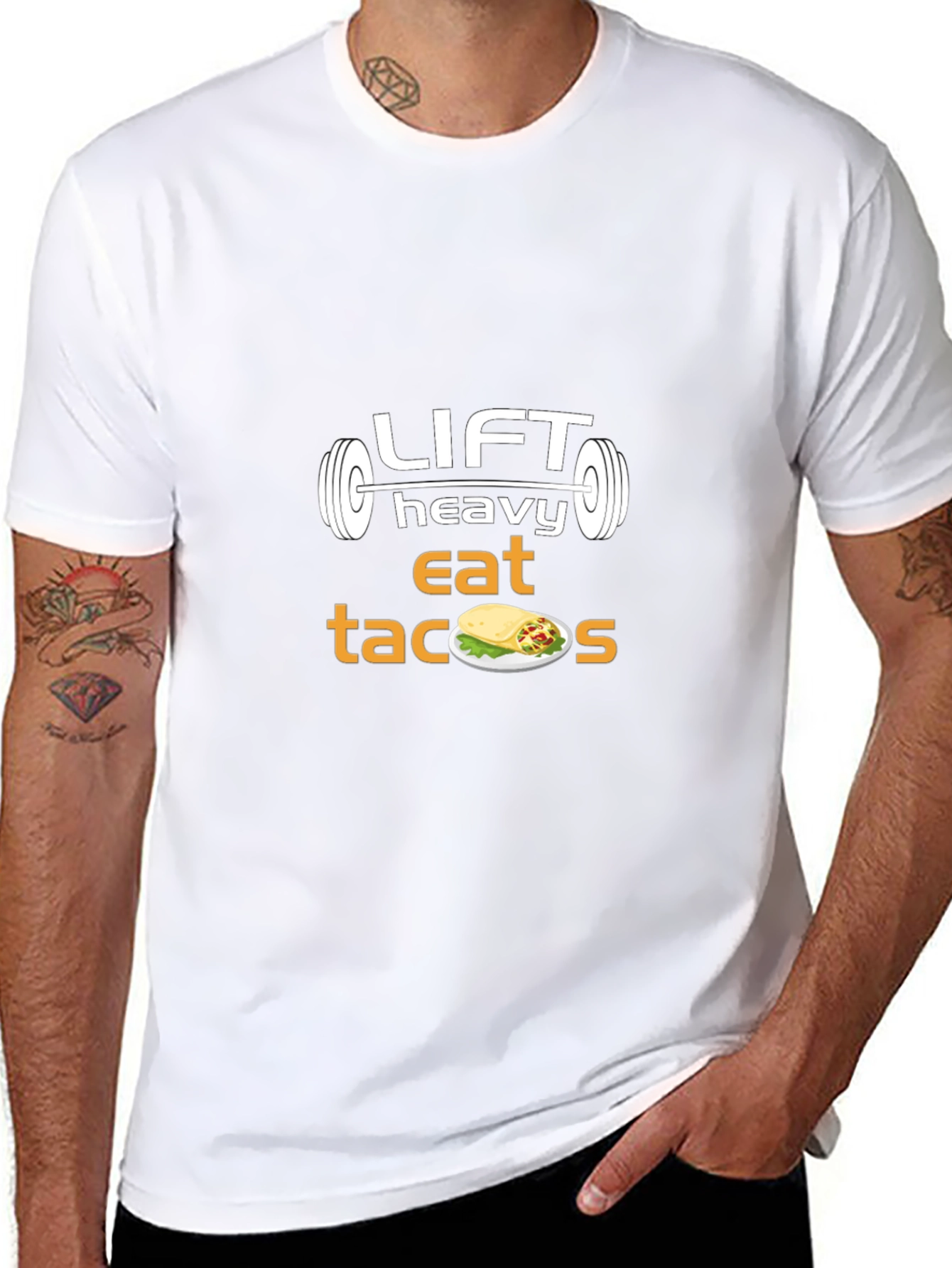 Lift Heavy Eat Tacos Graphic T-Shirt