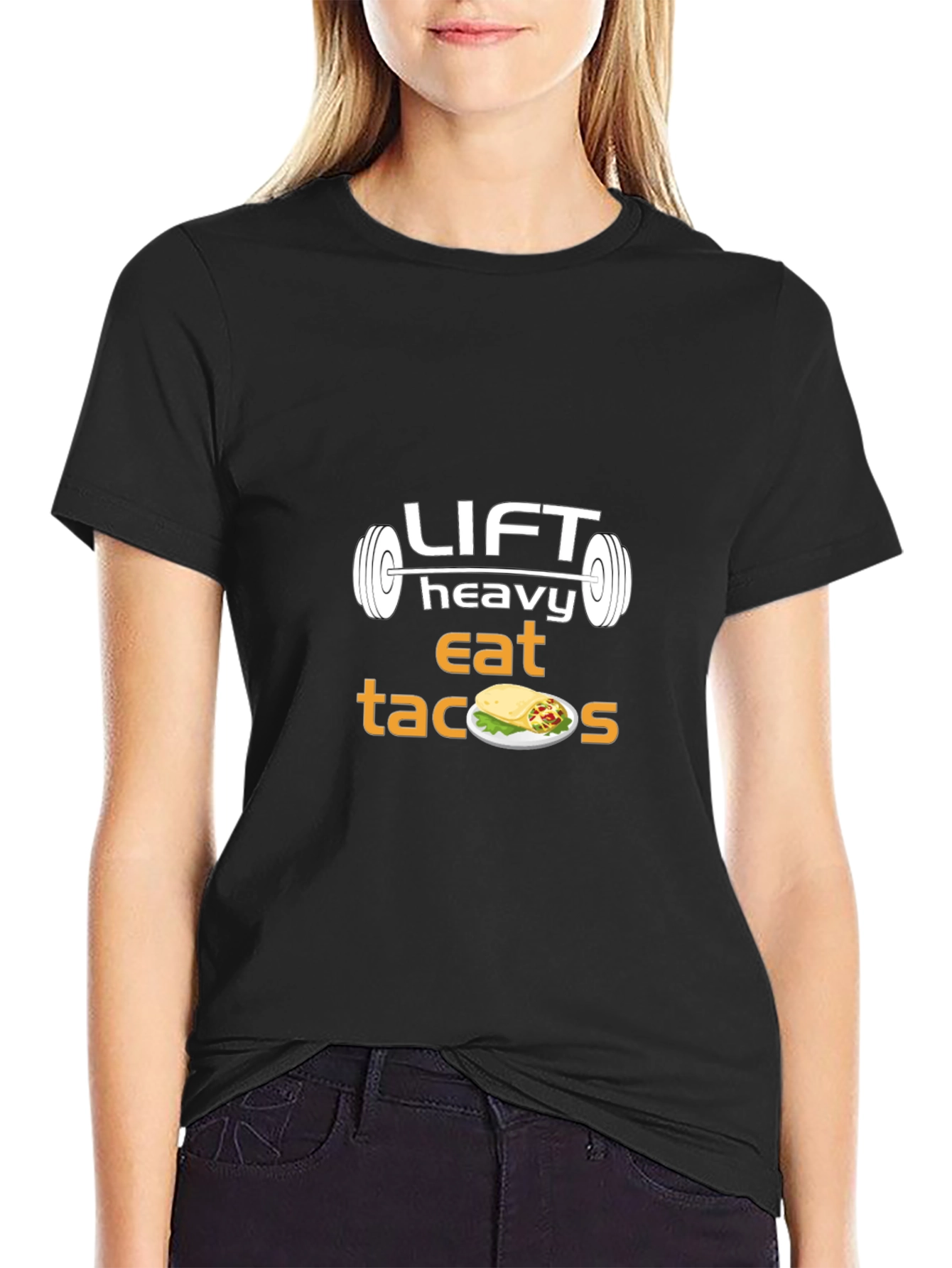 Lift Heavy Eat Tacos Graphic T-Shirt