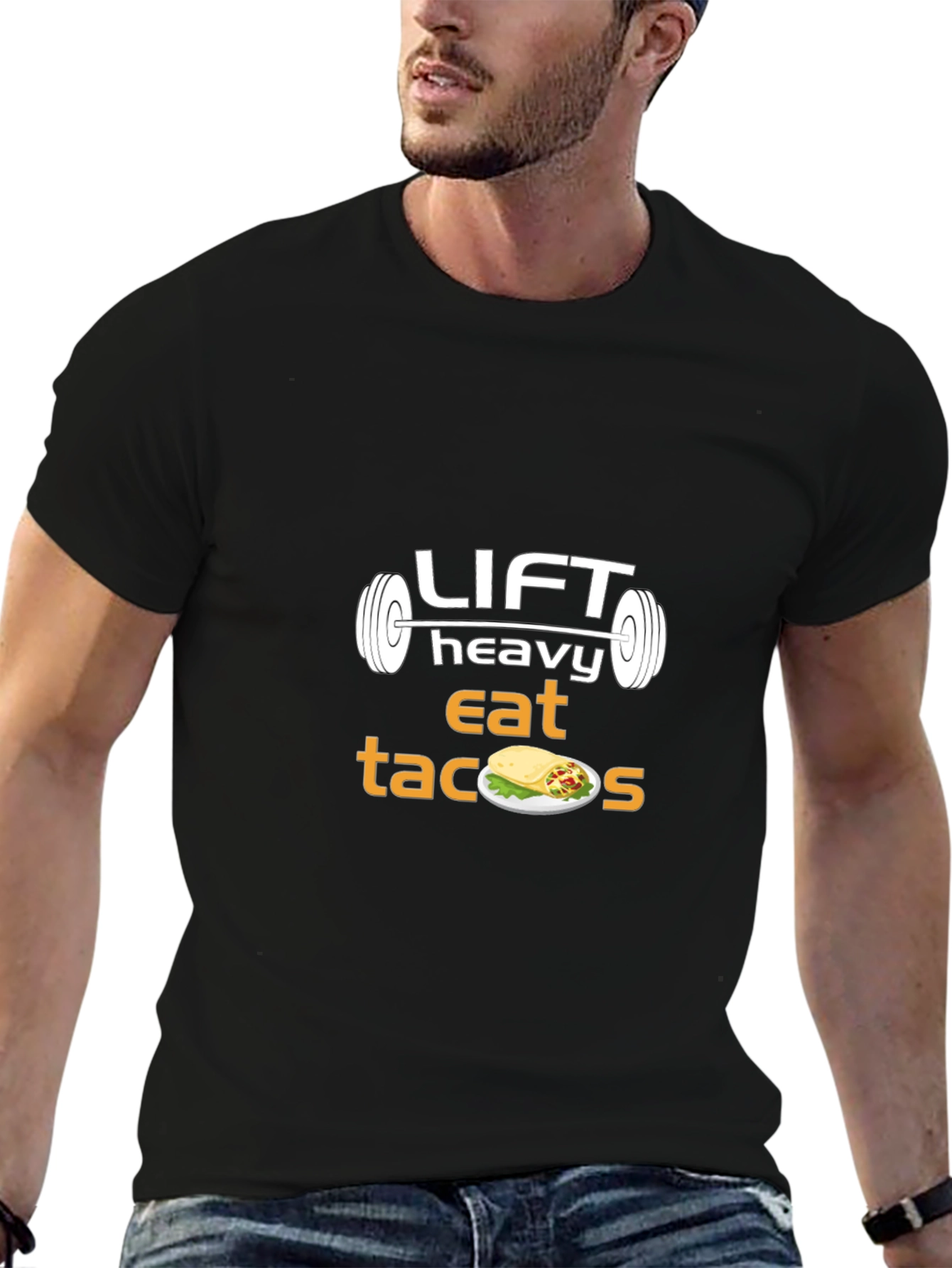 Lift Heavy Eat Tacos Graphic T-Shirt