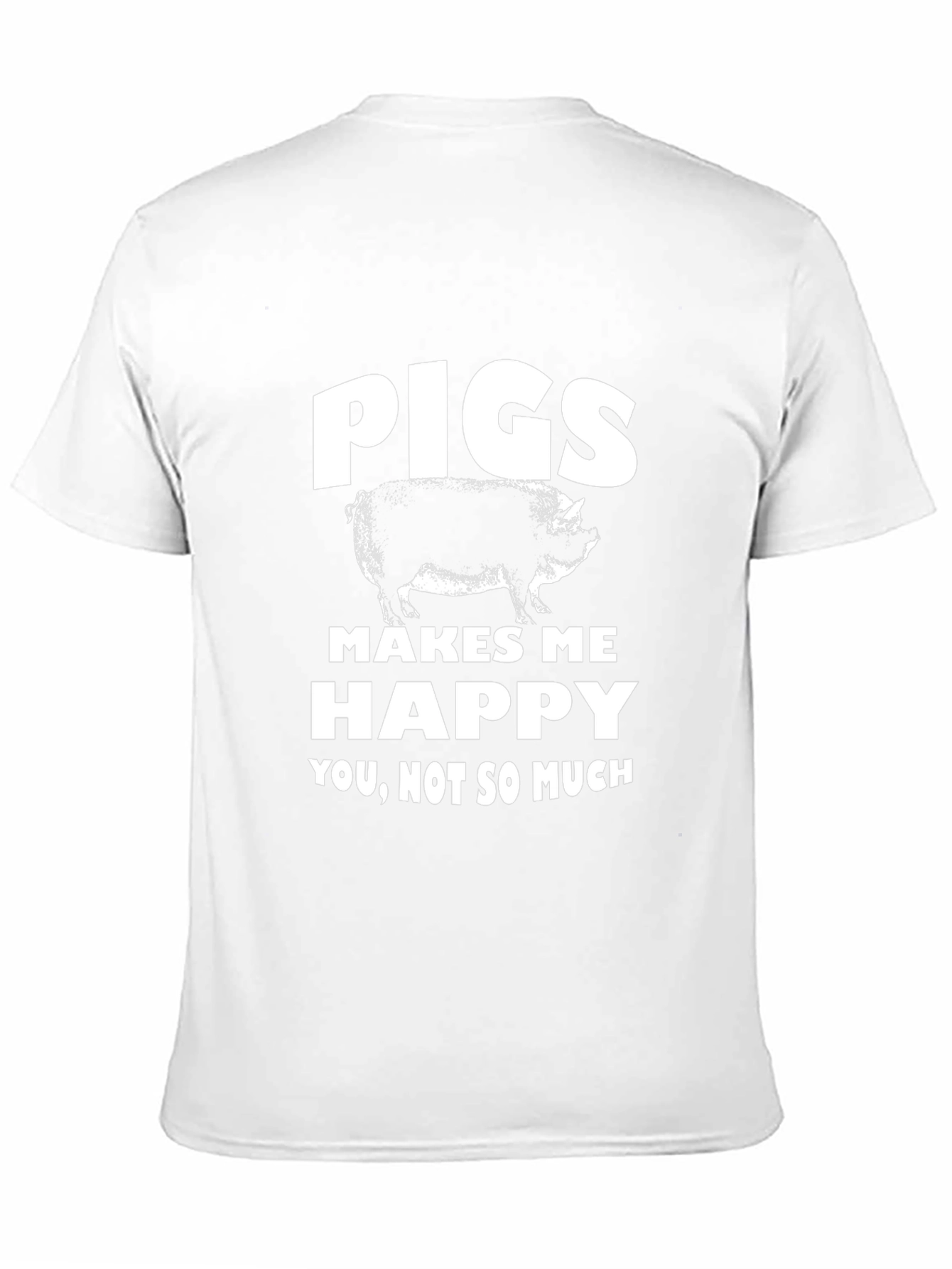 Pigs Make Me Happy Graphic Tee - Black T-Shirt