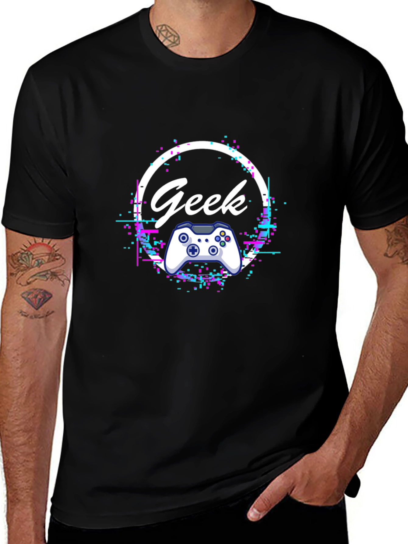 Geek Gamer T-Shirt - Black Graphic Tee