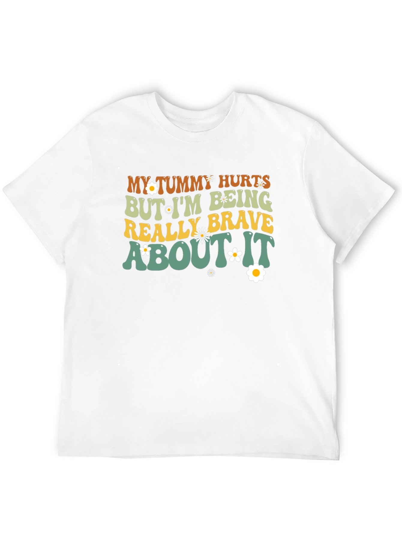 Tummy Hurts Funny Graphic T-Shirt