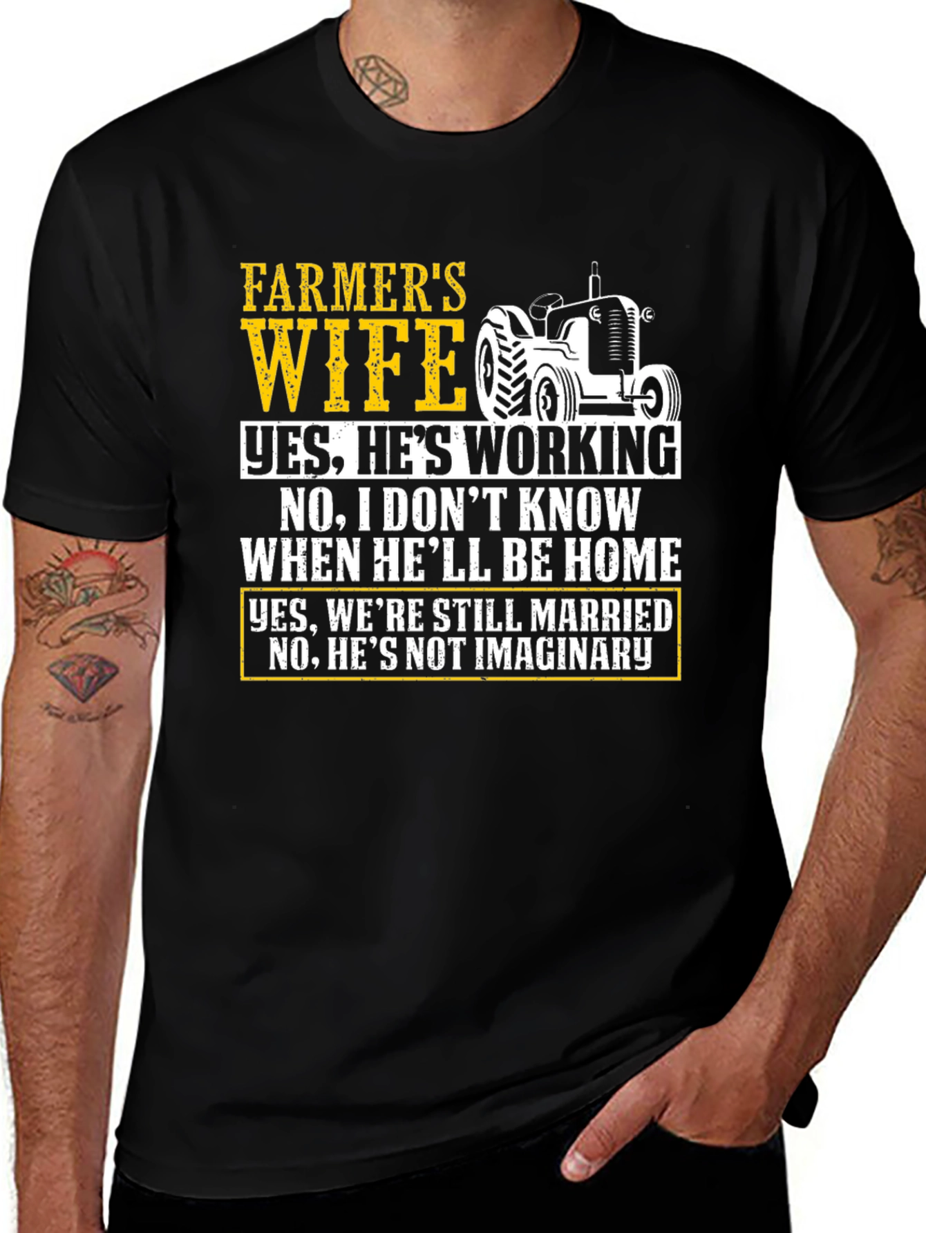 Farmers Wife Novelty Graphic T-Shirt