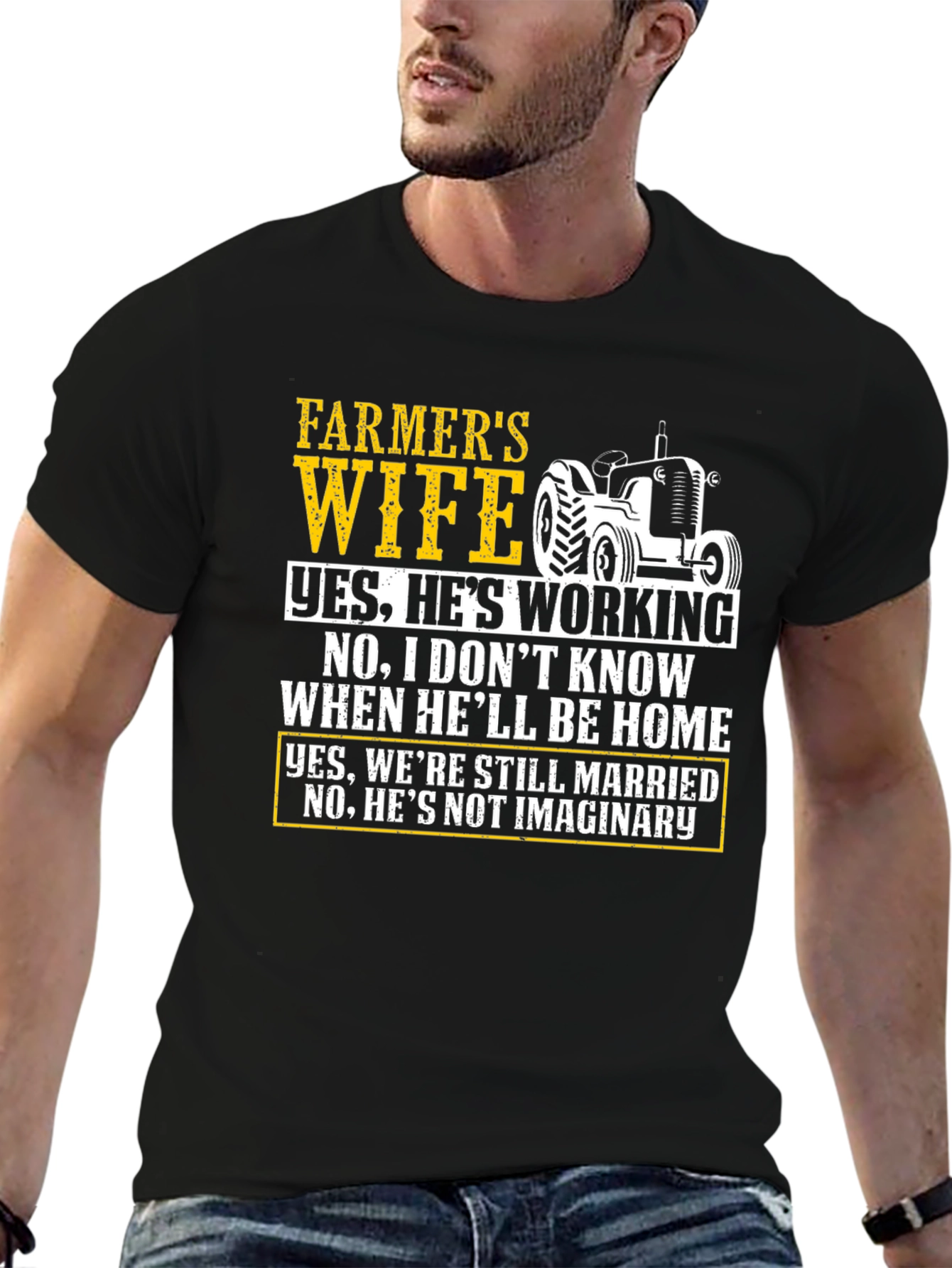 Farmers Wife Novelty Graphic T-Shirt
