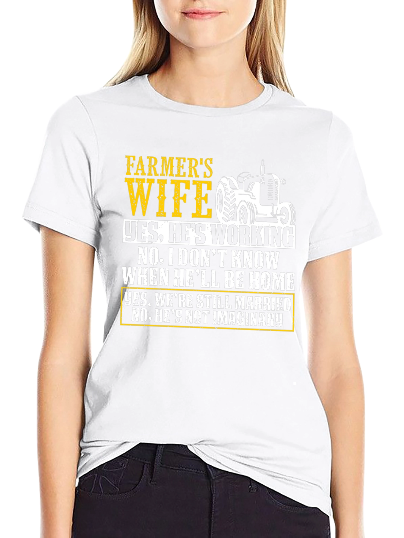 Farmers Wife Novelty Graphic T-Shirt