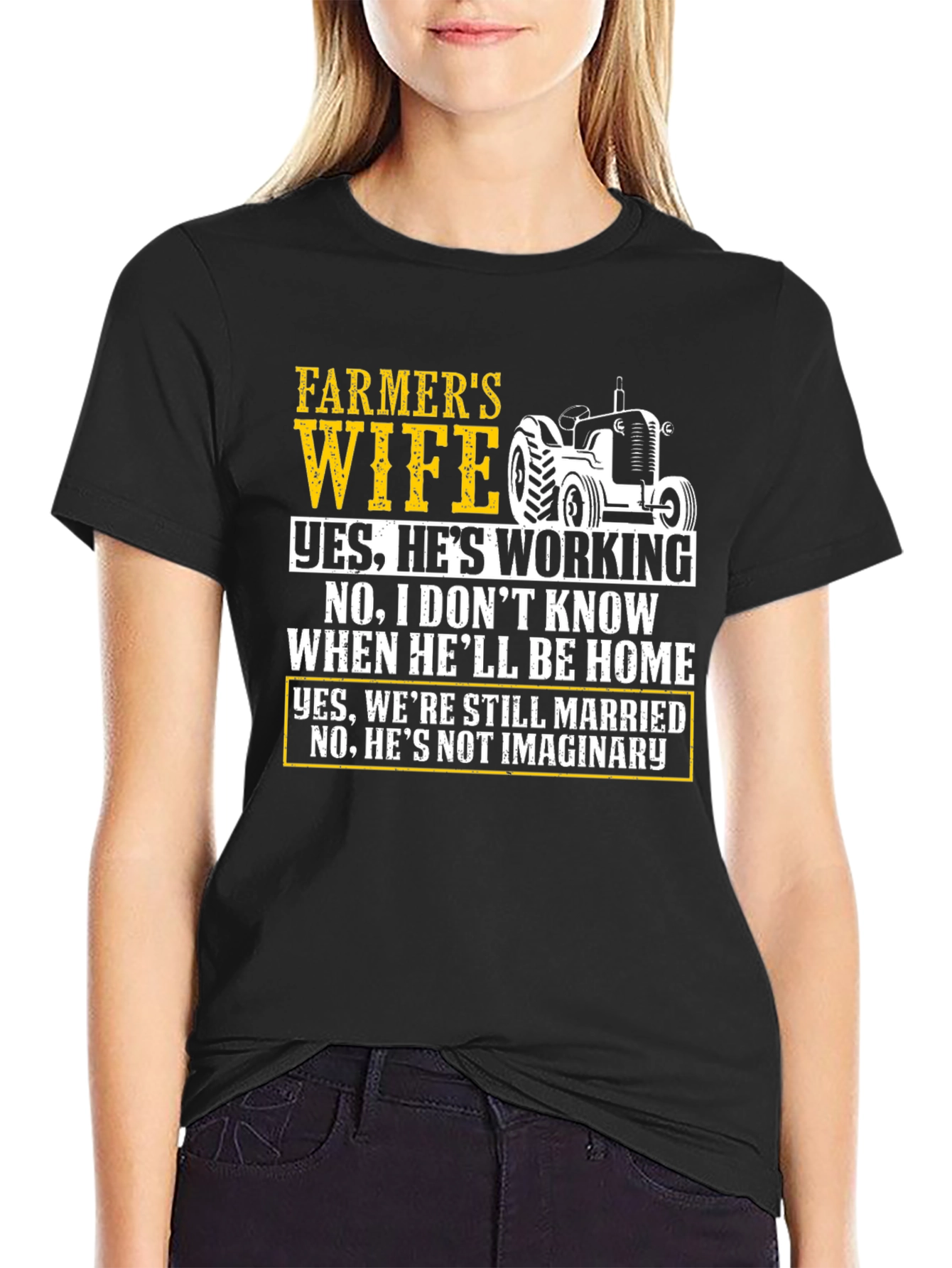 Farmers Wife Novelty Graphic T-Shirt