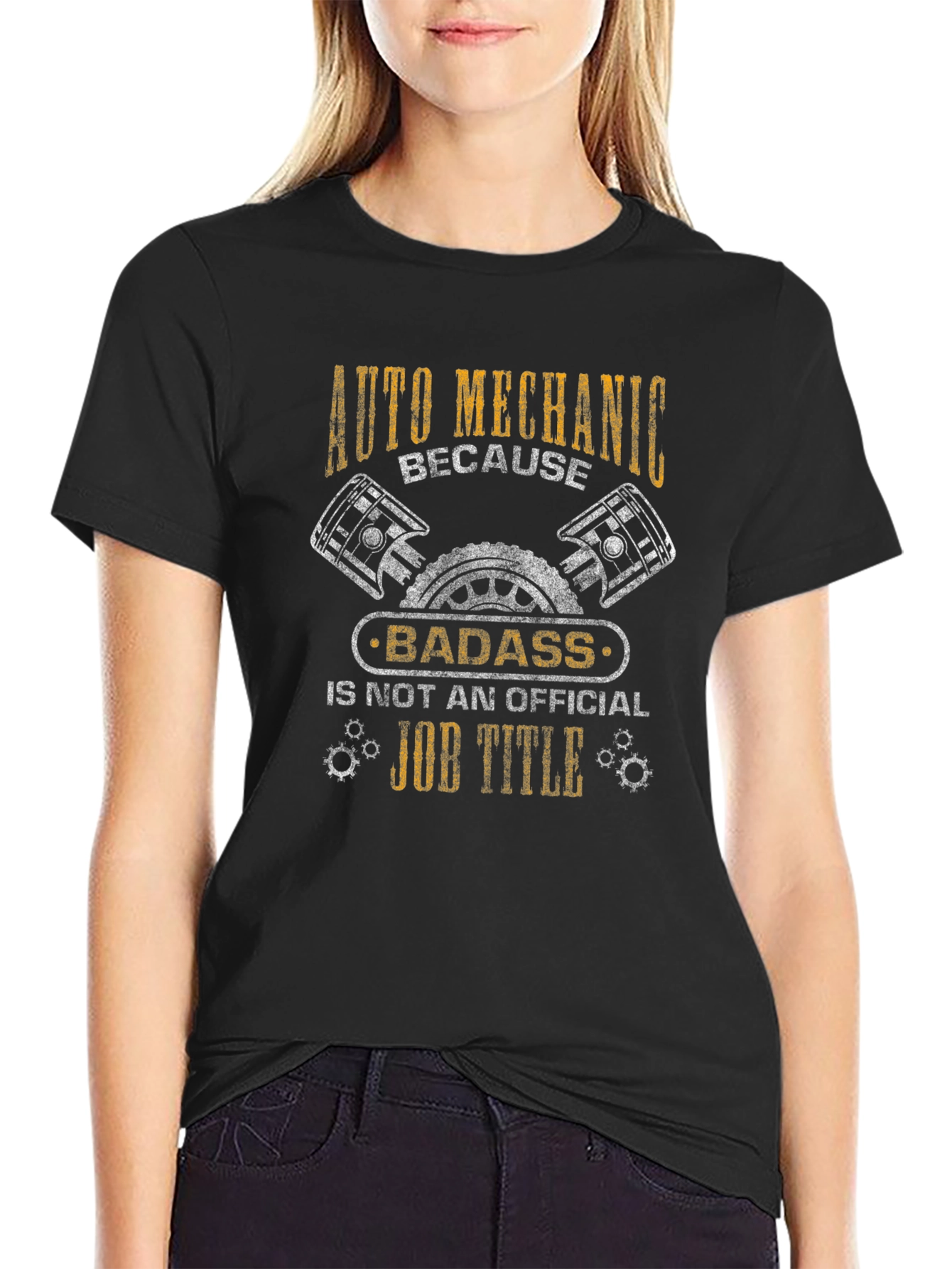 Auto Mechanic Badass Job Title Graphic T-Shirt