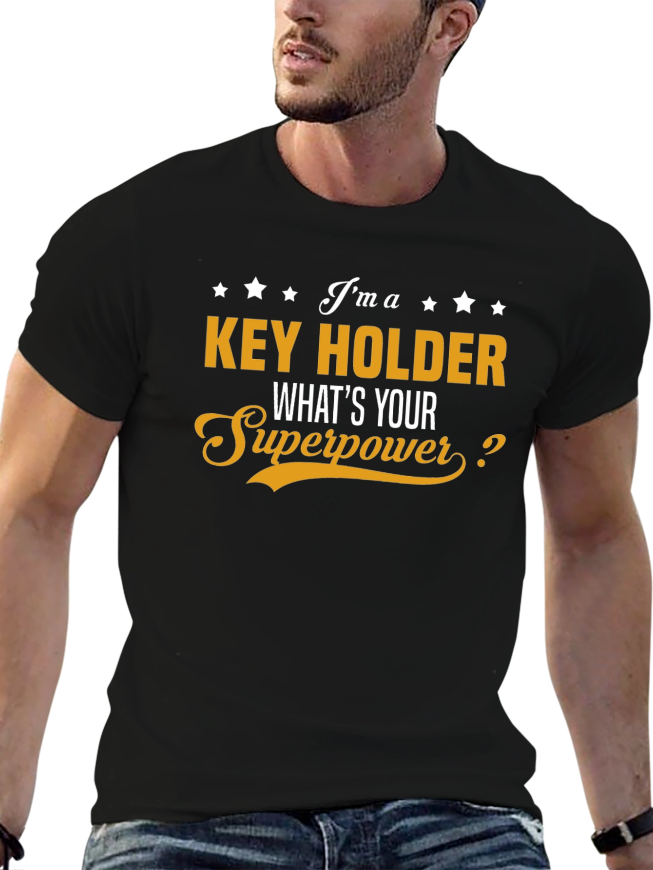 Key Holder Superpower Graphic T-Shirt