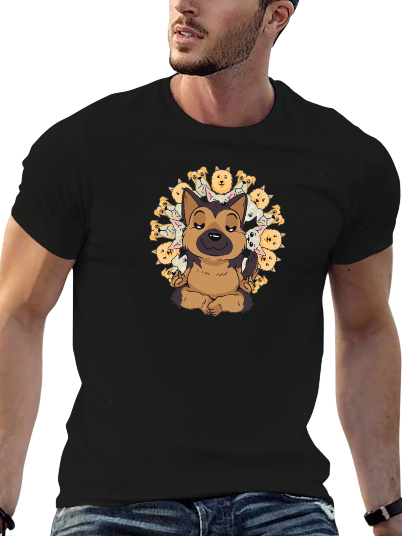 Yoga Dog Graphic Tee - Zen Mode Activated!