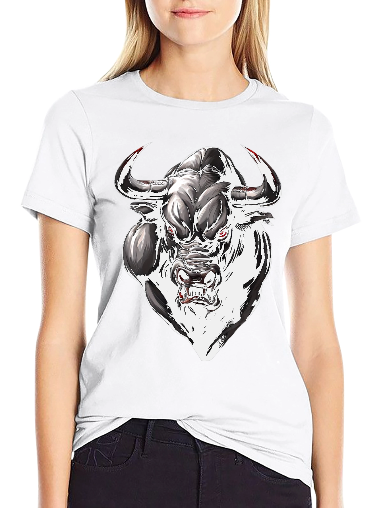 Mens Graphic Tee - Bull Design